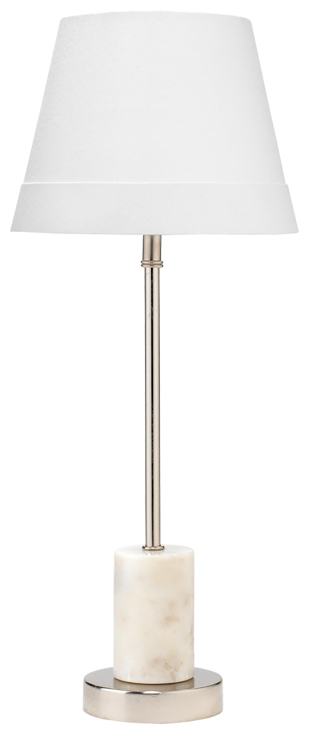 Marble Darcey Table Lamp with Tapered Shade, , large