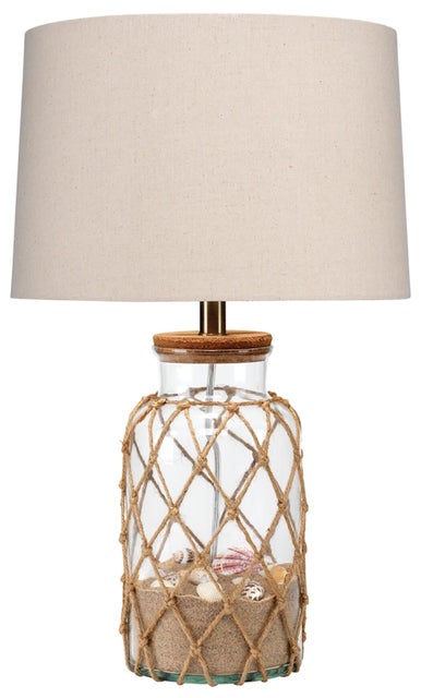 Home Accents Glass Jar Hugo Table Lamp, Clear
