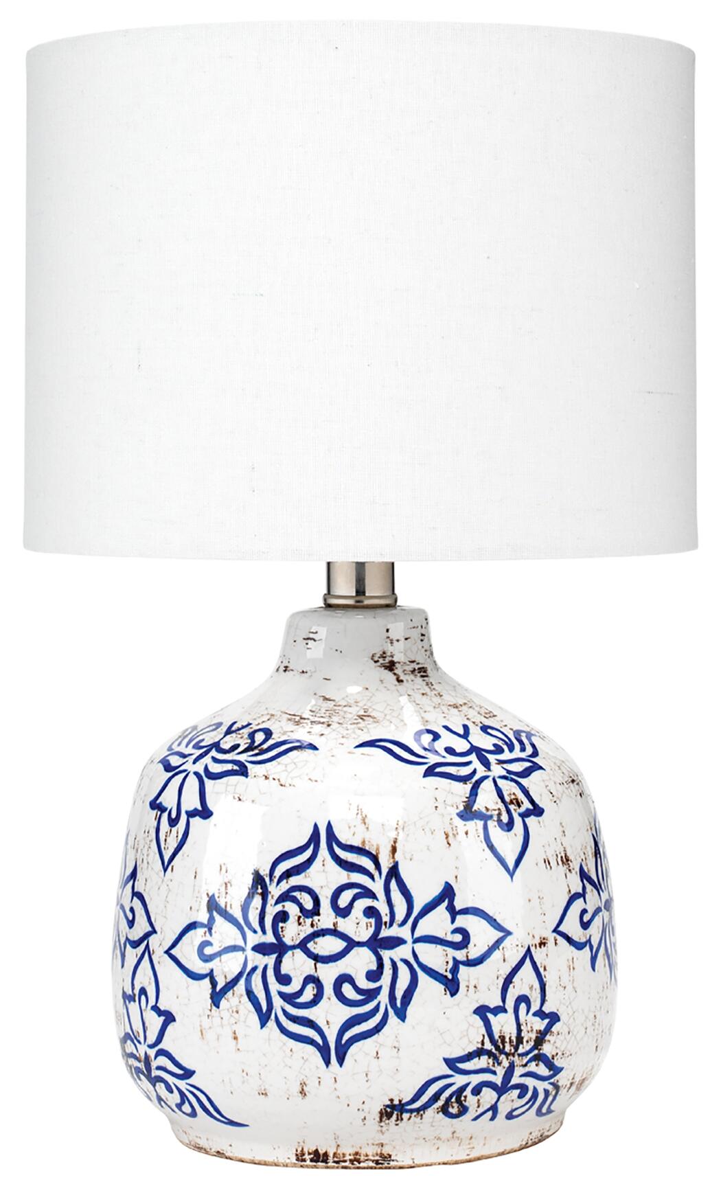 Vintage Floral Ruby Table Lamp, , large