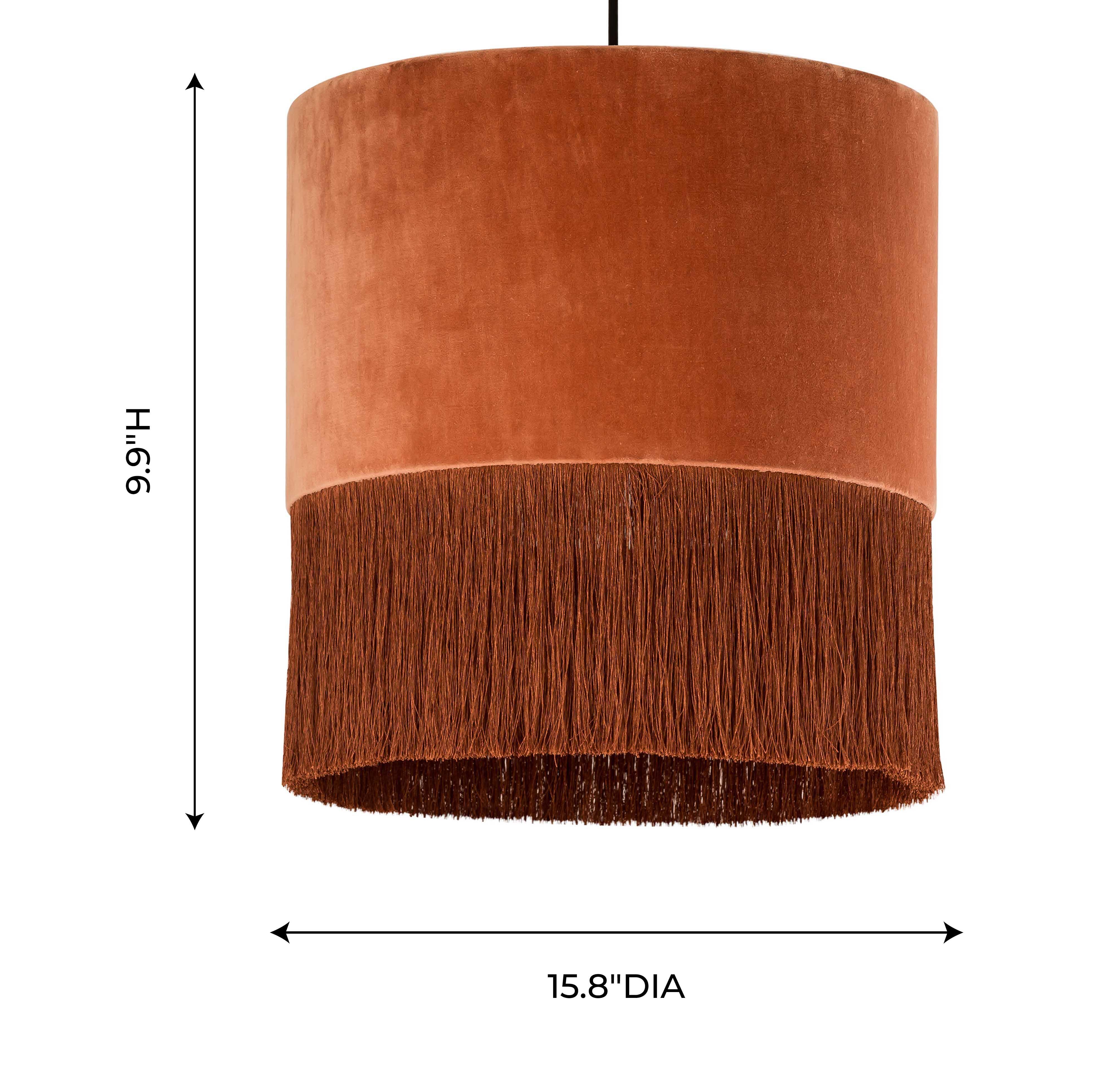 TOV Atolla Brick Tassel Pendant, , large