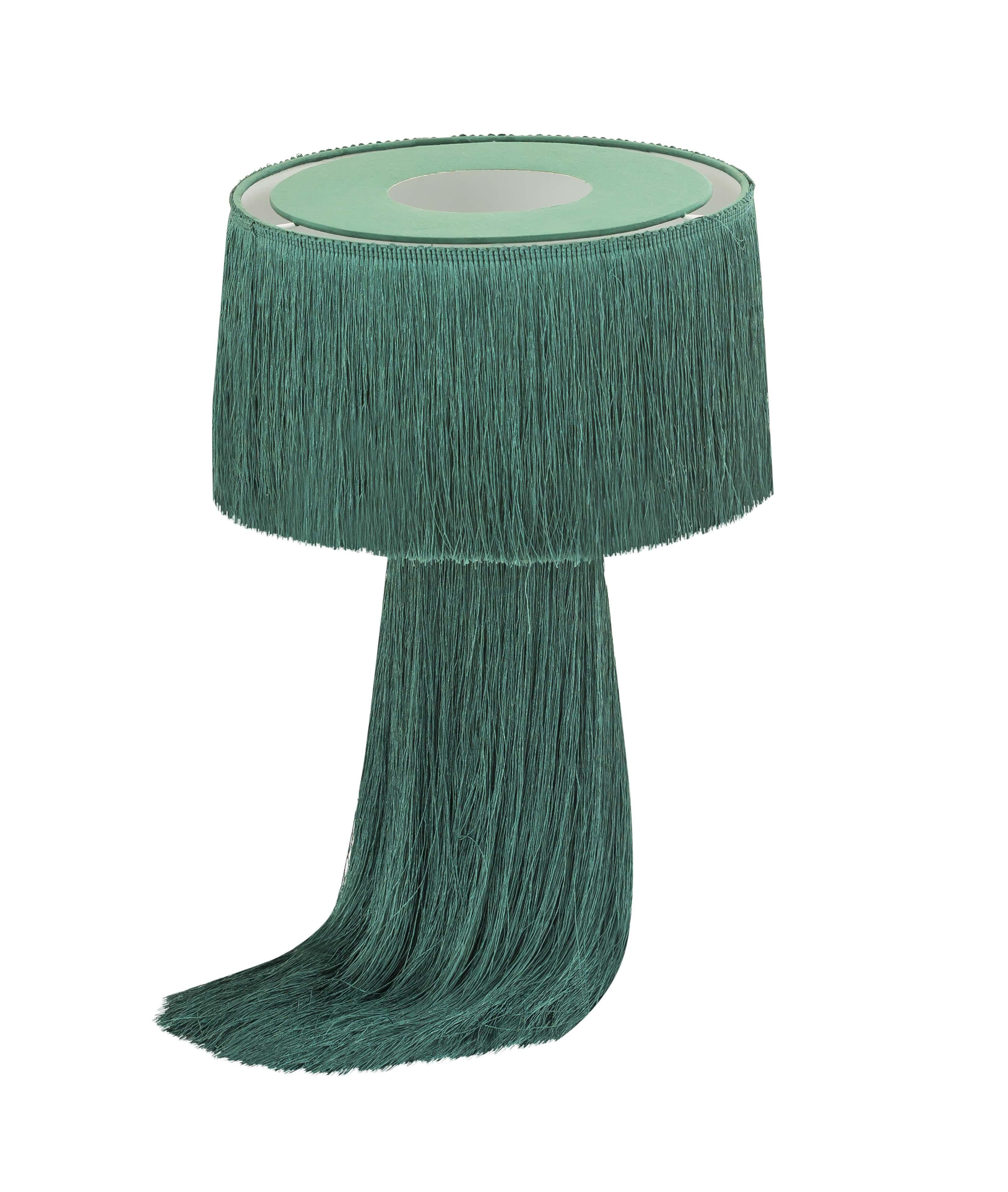 TOV Atolla Emerald Tassel Table Lamp, Green, large