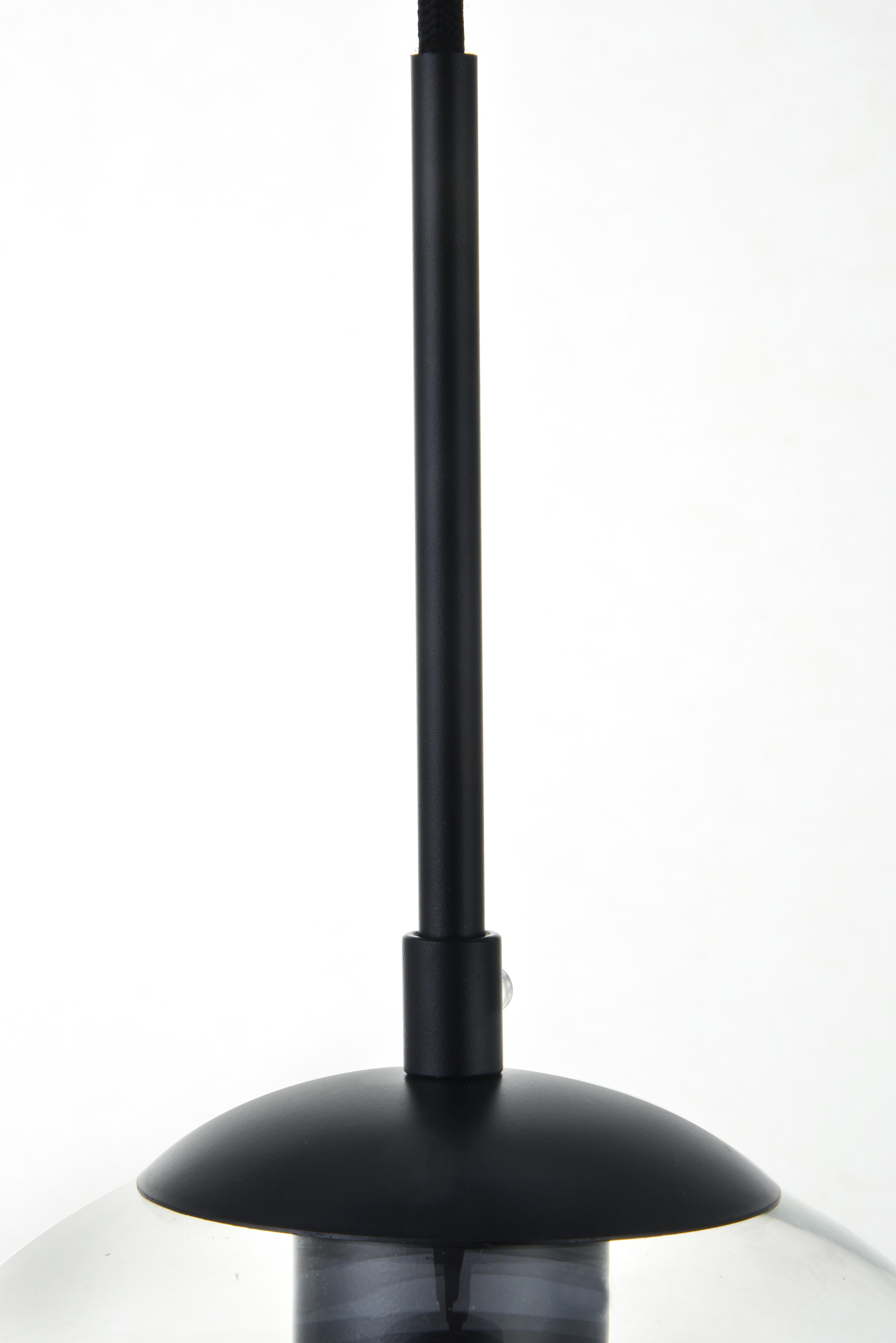 Living District Baxter 1 Light Black Pendant With Clear Glass, Black/Clear, large