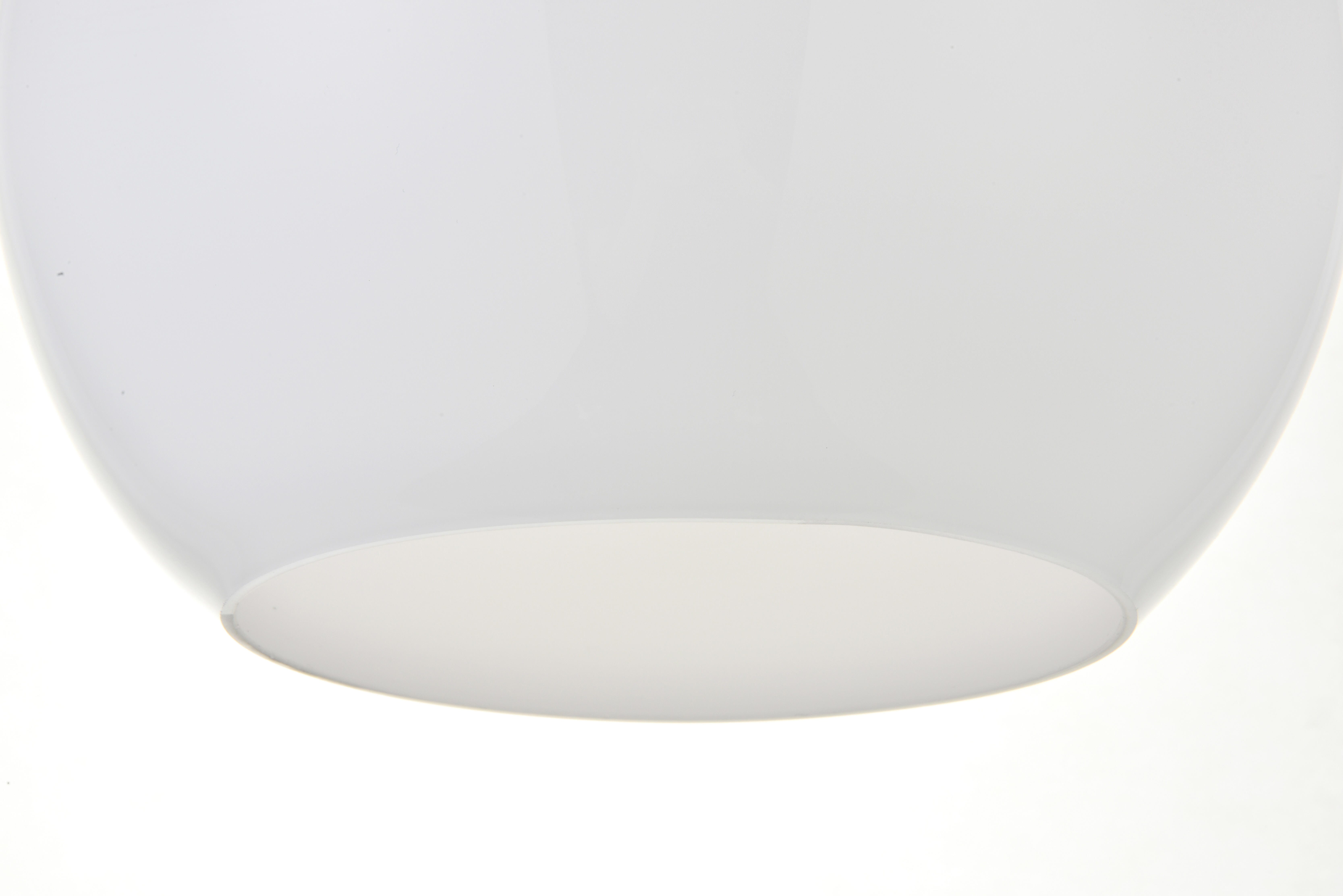 Living District Baxter 1 Light Black Pendant With Frosted White Glass, Black/Frosted White, large