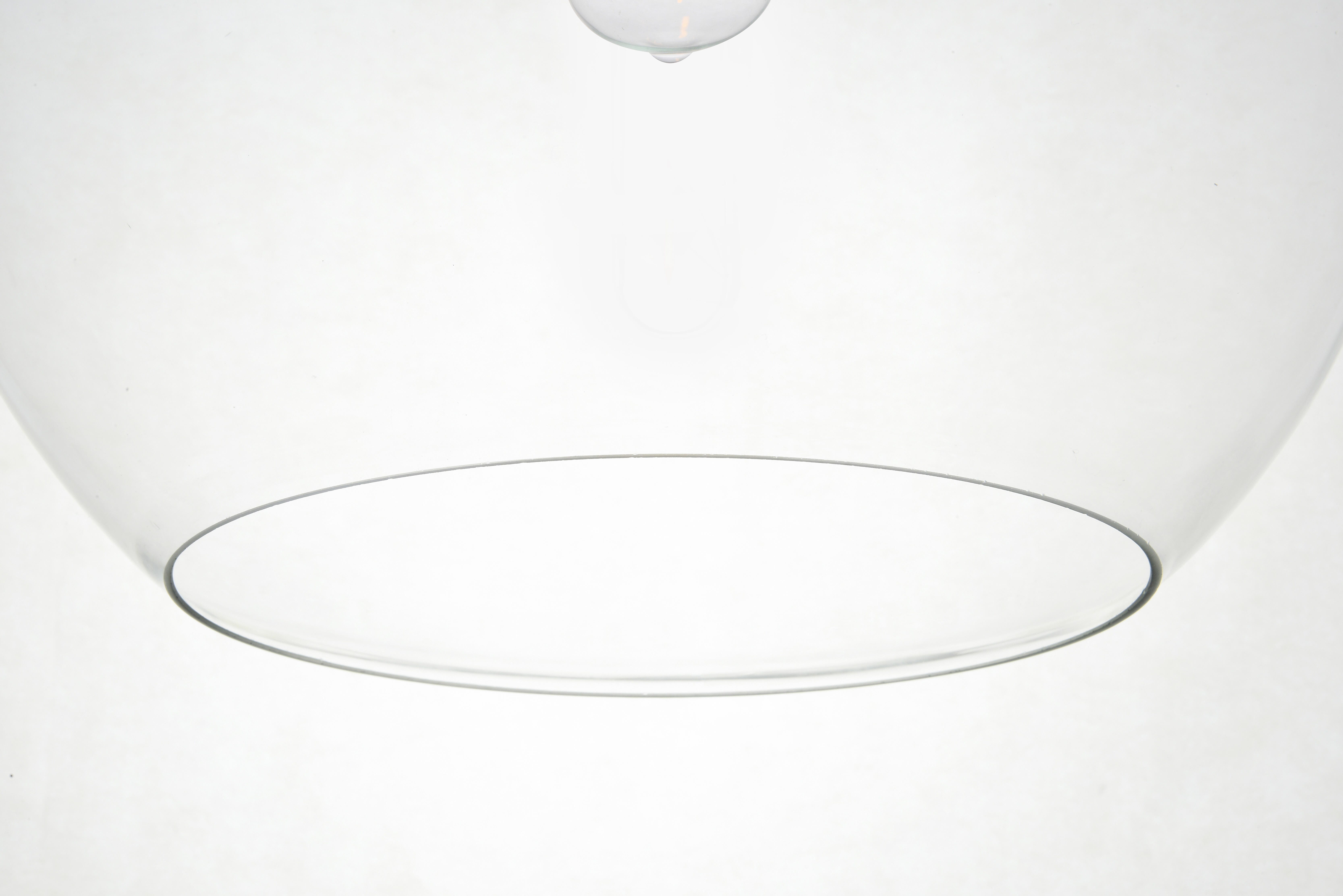 Living District Baxter 1 Light Black Pendant With Clear Glass, Black/Clear, large