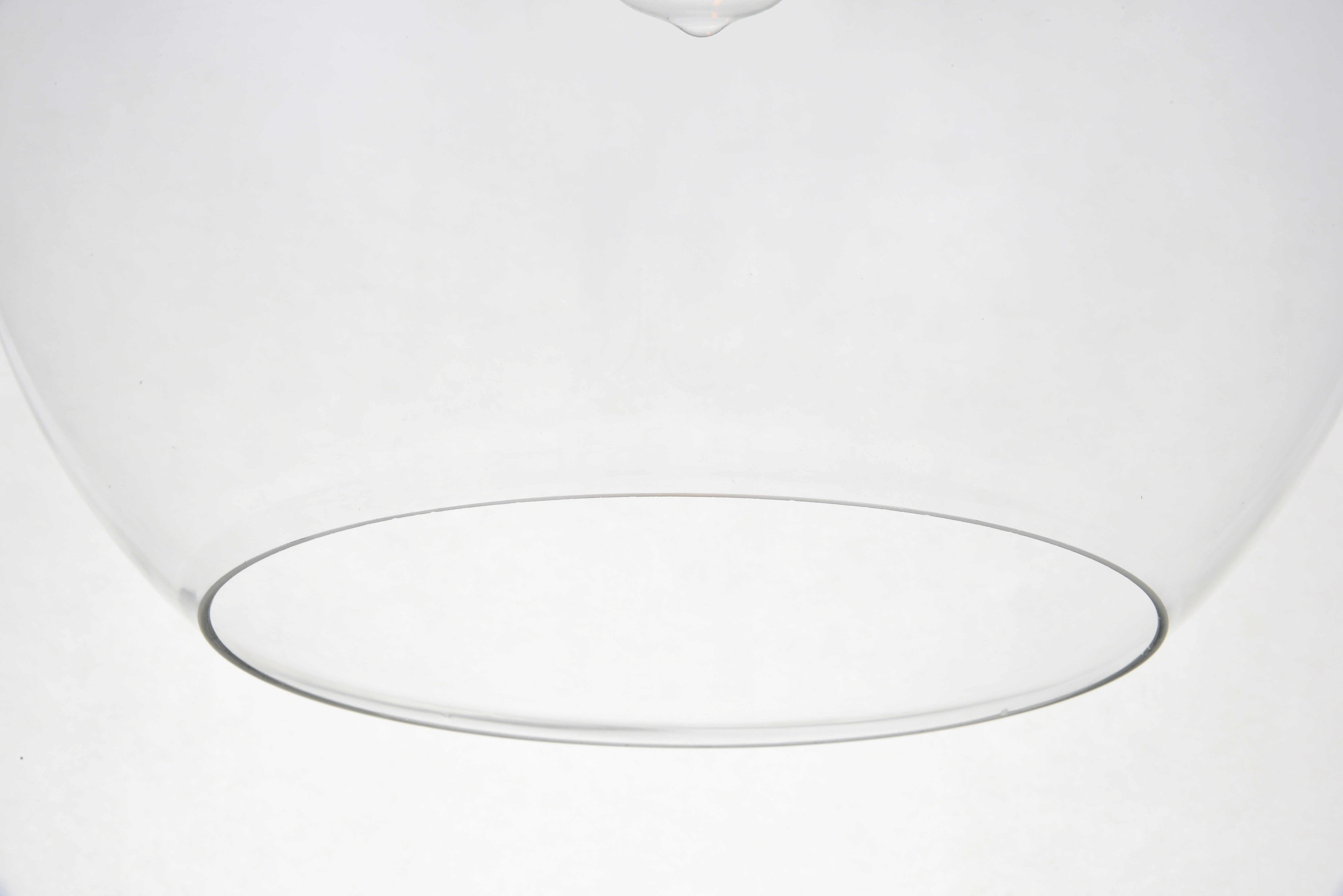 Living District Baxter 1 Light Brass Pendant With Clear Glass, Brass/Clear, large