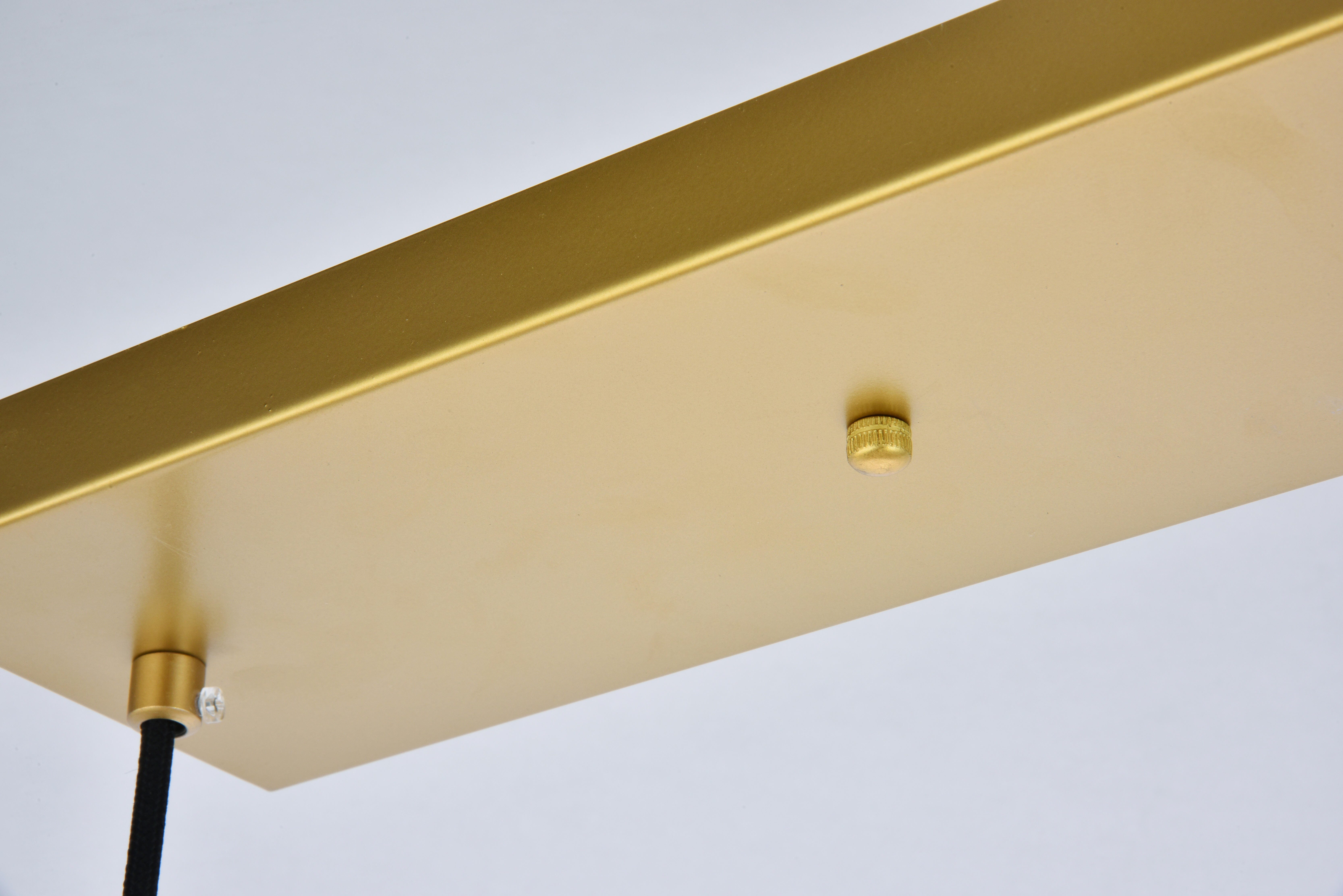 Living District Baxter 3 Lights Brass Pendant With Frosted White Glass, Brass/Frosted White, large