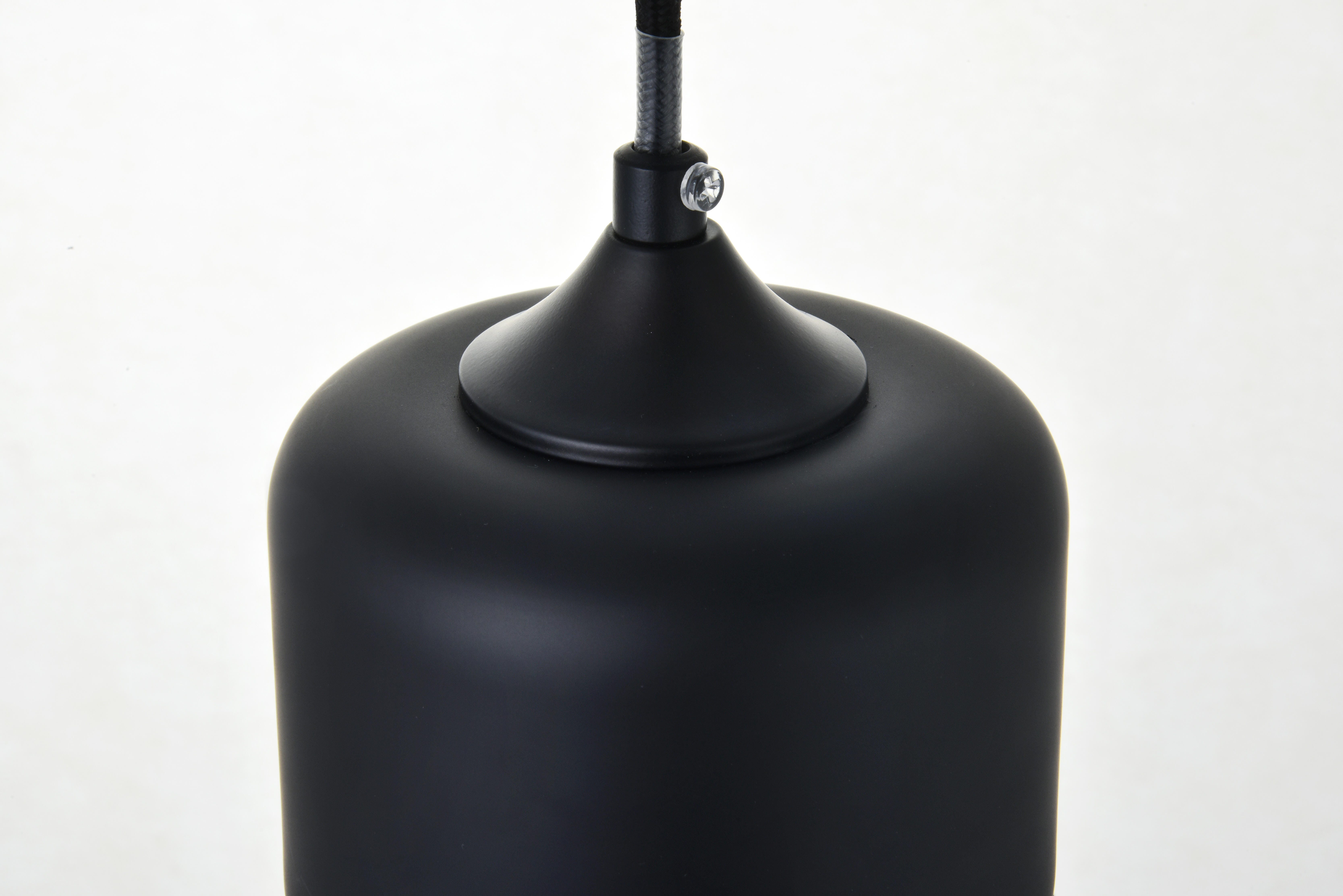 Living District Ashwell 1 Light Black Pendant With Clear Glass, , large