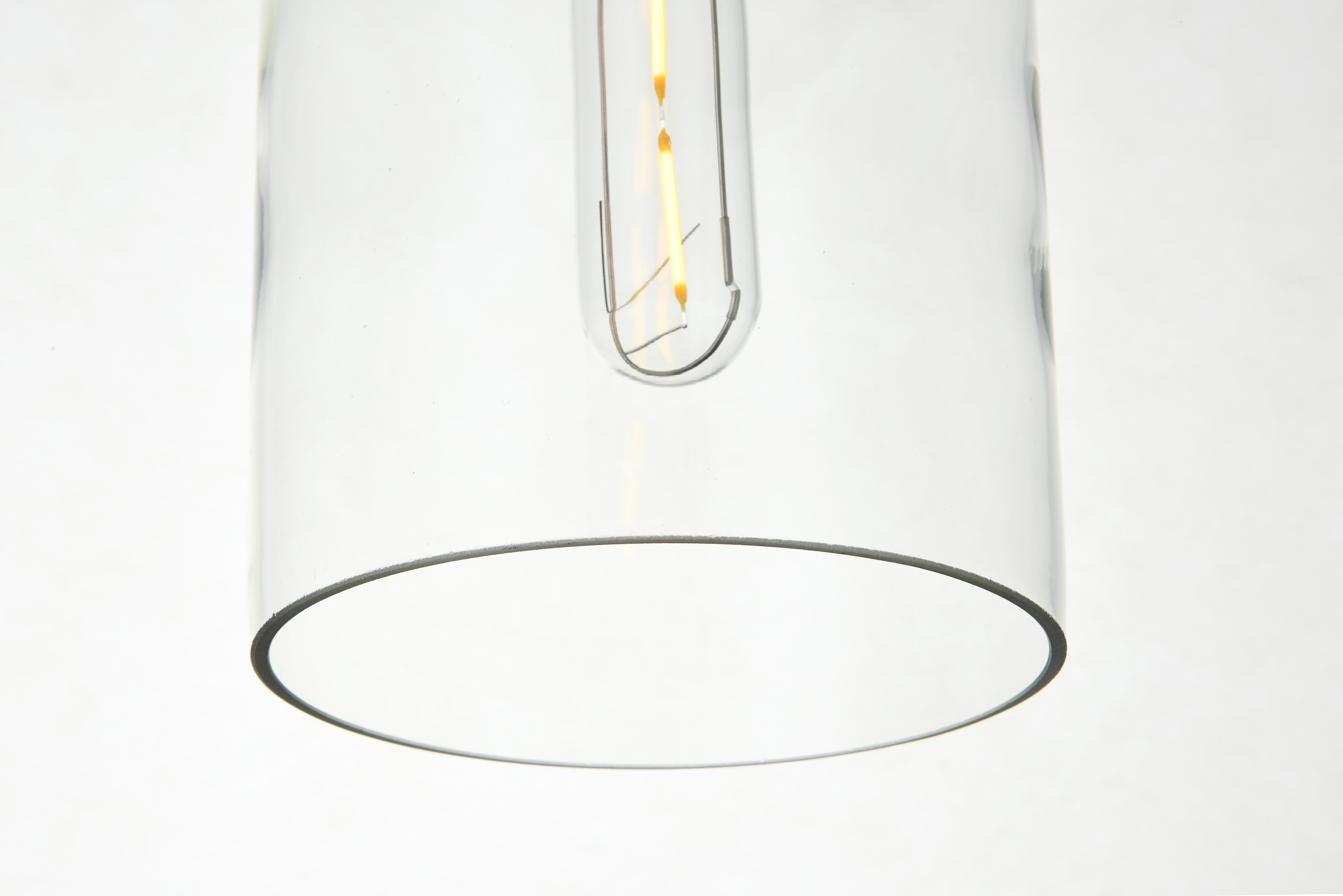 Living District Ashwell 1 Light Black Pendant With Clear Glass, , large