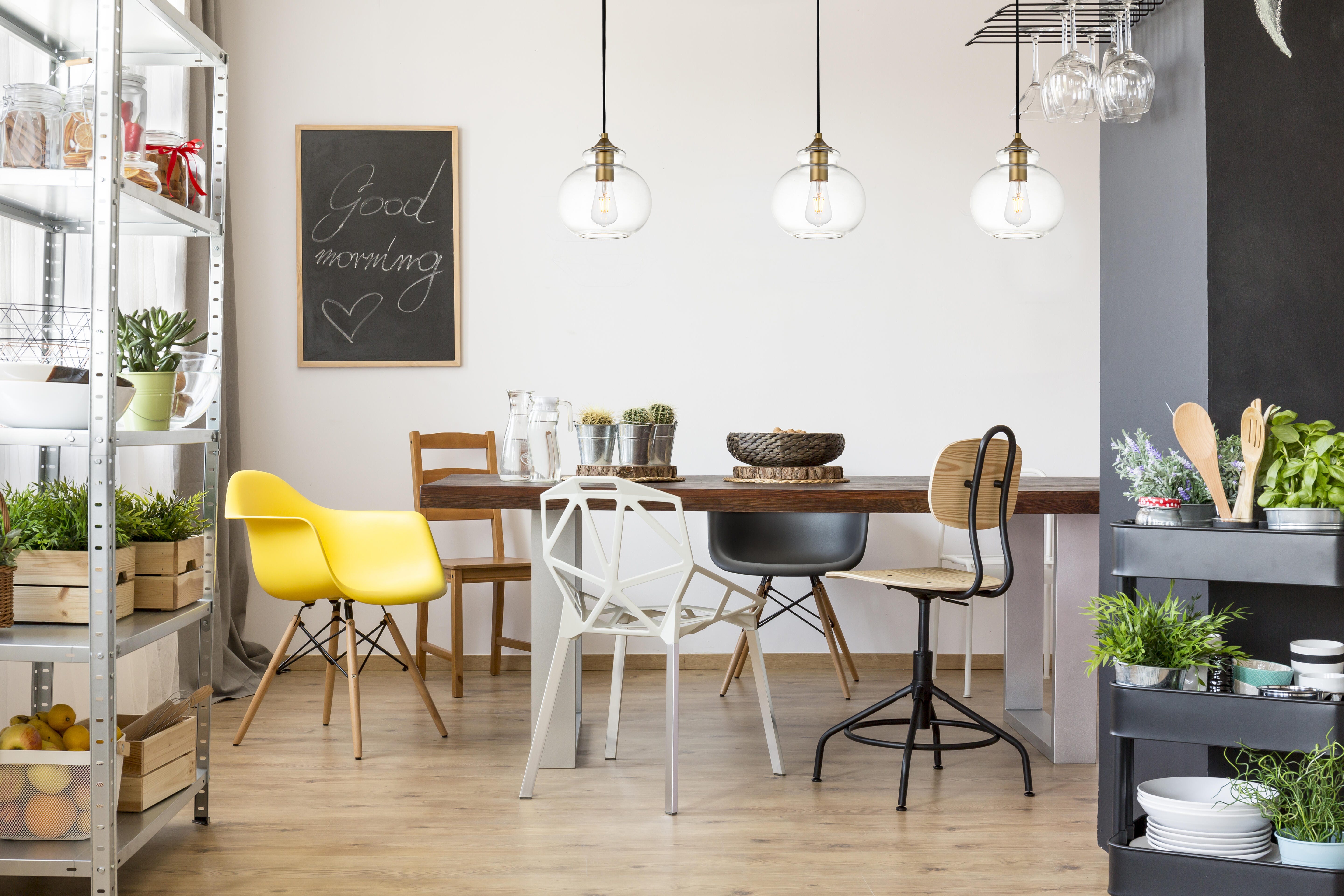 Living District Destry 1 Light Brass Pendant With Clear Glass, Brass/Clear, rollover