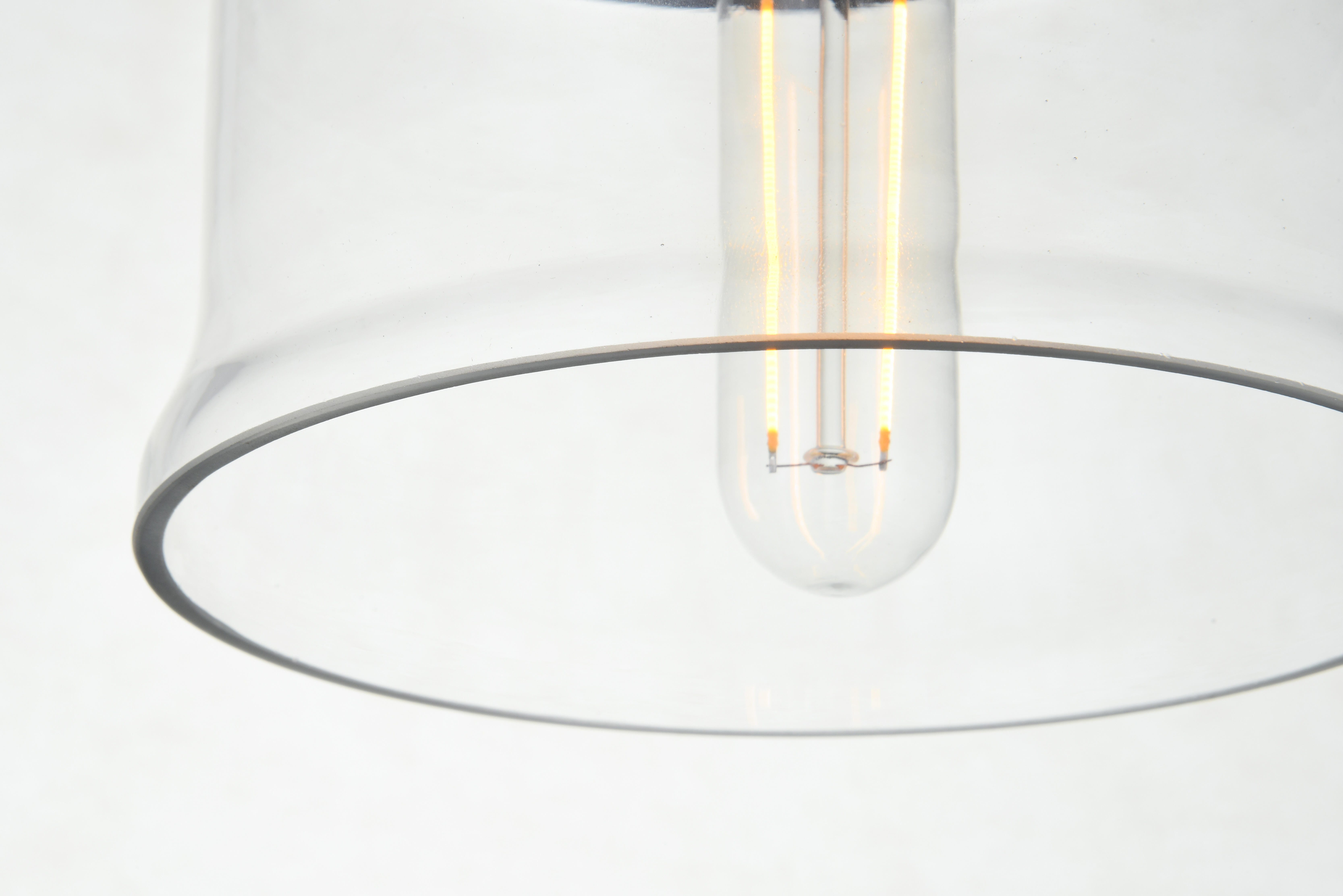 Living District Kenna 1 Light Black Pendant With Clear Glass, , large