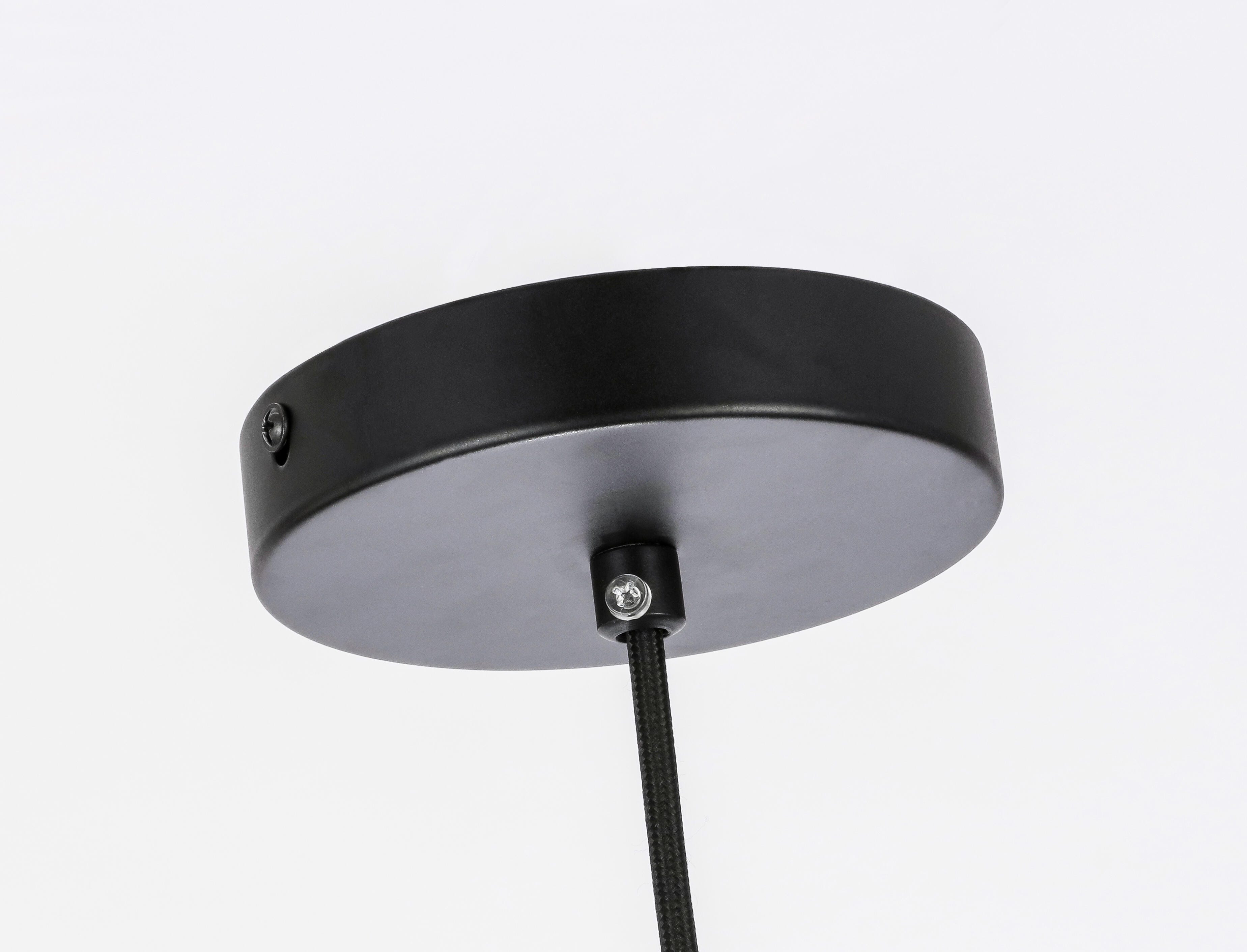 Living District Gene 1 Light Black And Clear Glass Pendant, Black/Clear, large