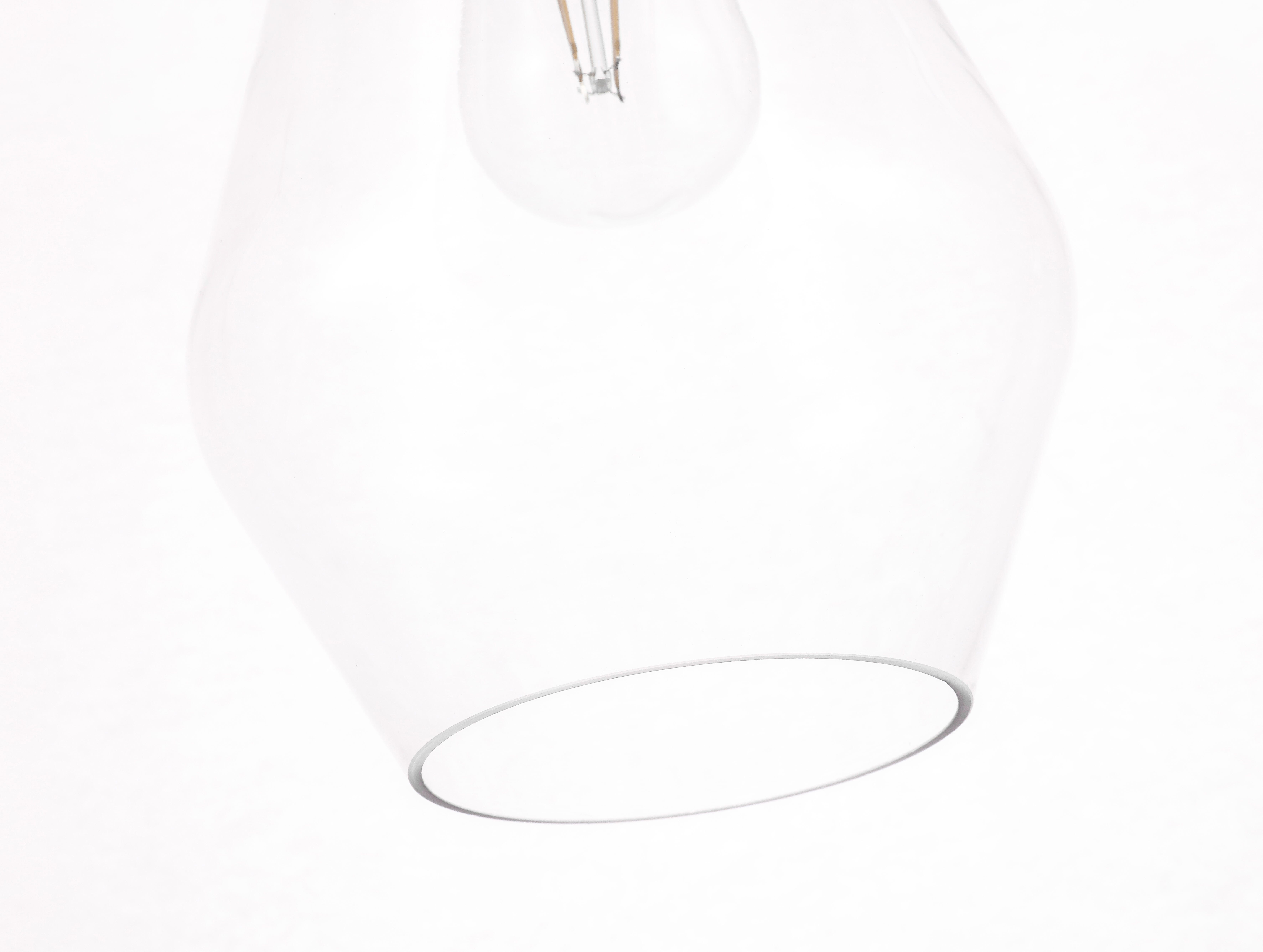 Living District Gene 1 Light Black And Clear Glass Pendant, Black/Clear, large