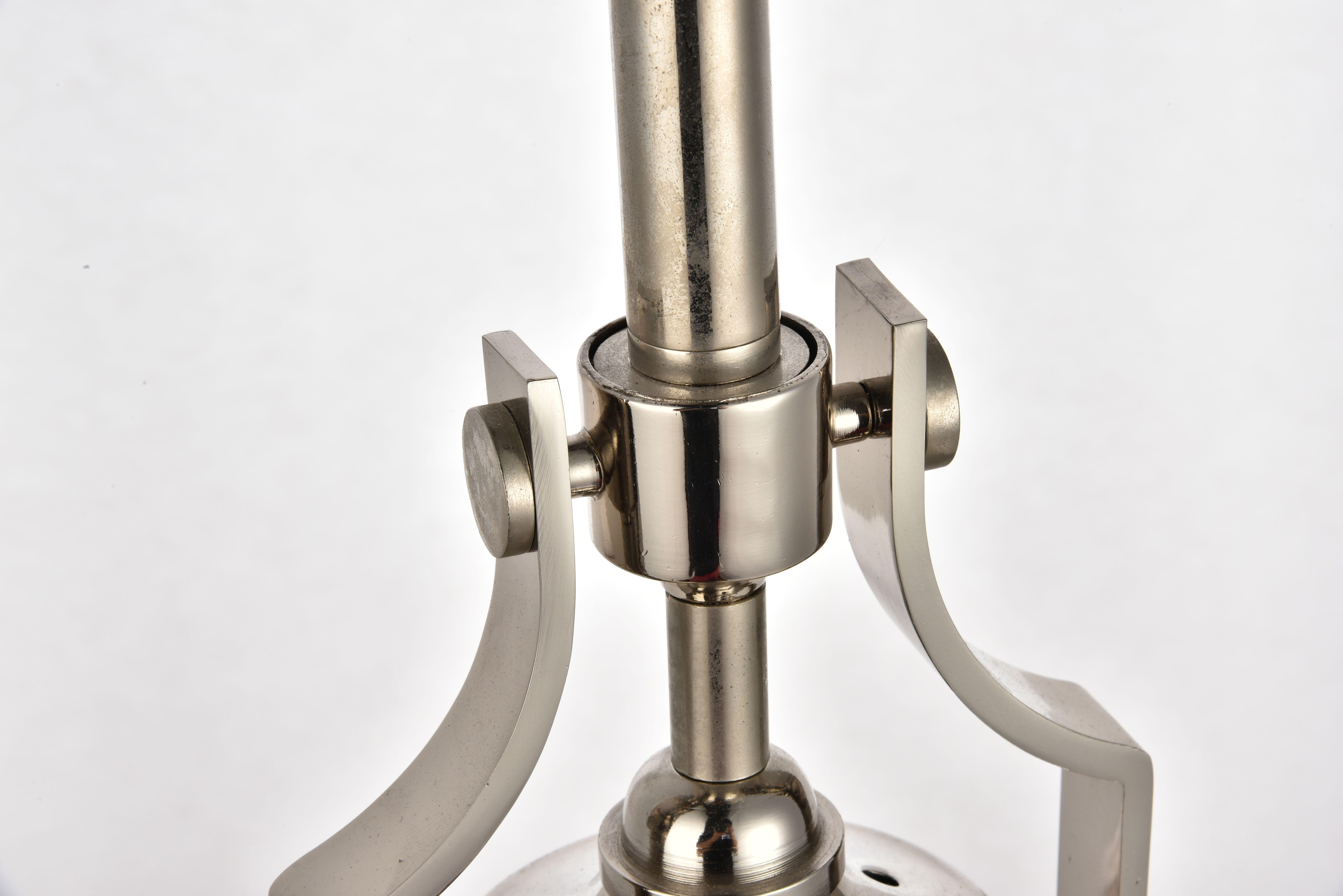 Living District Eamon 1 Light Nickel Pendant, Polished Nickel, large