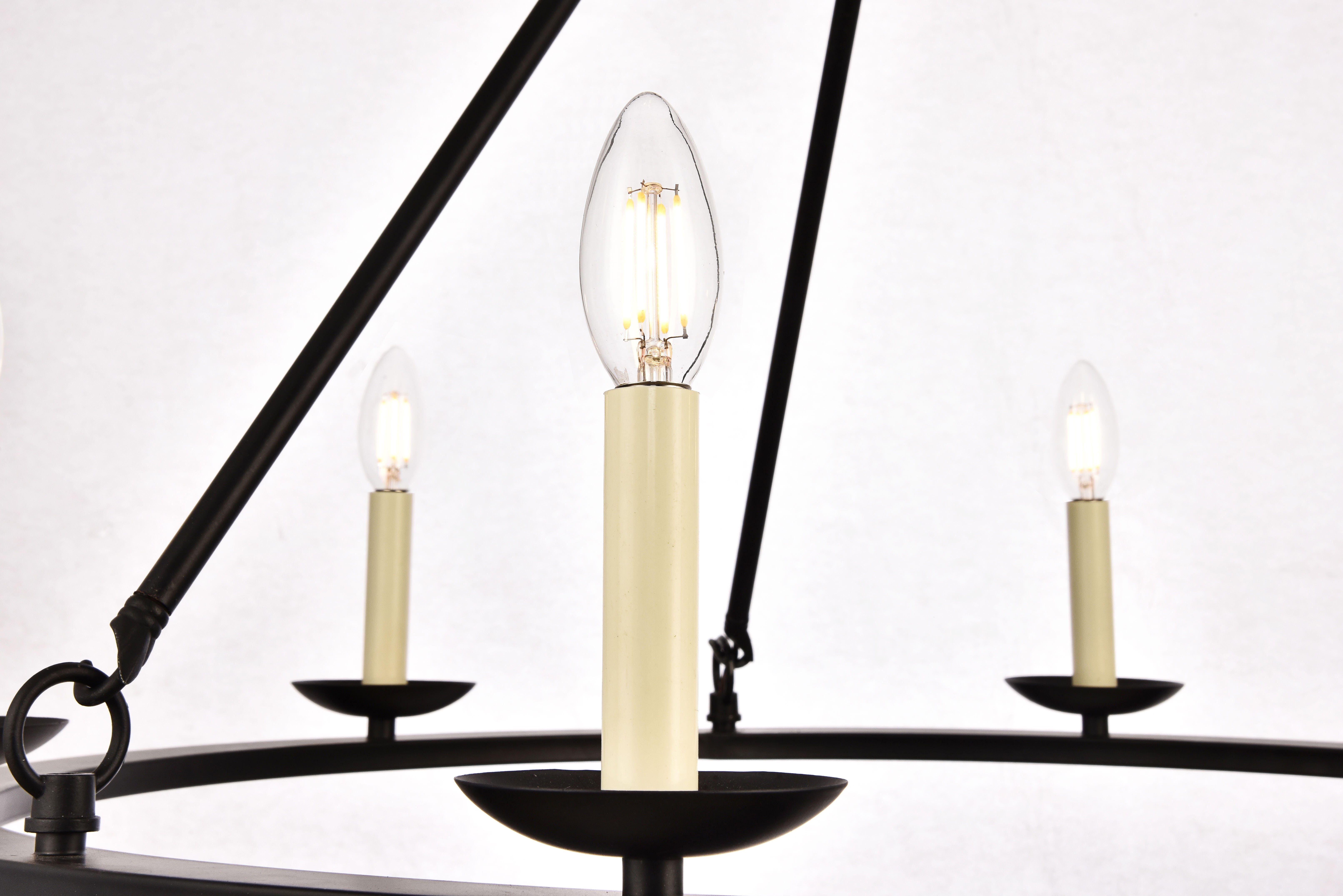 Living District Maine 6 Light Black Chandelier, , large