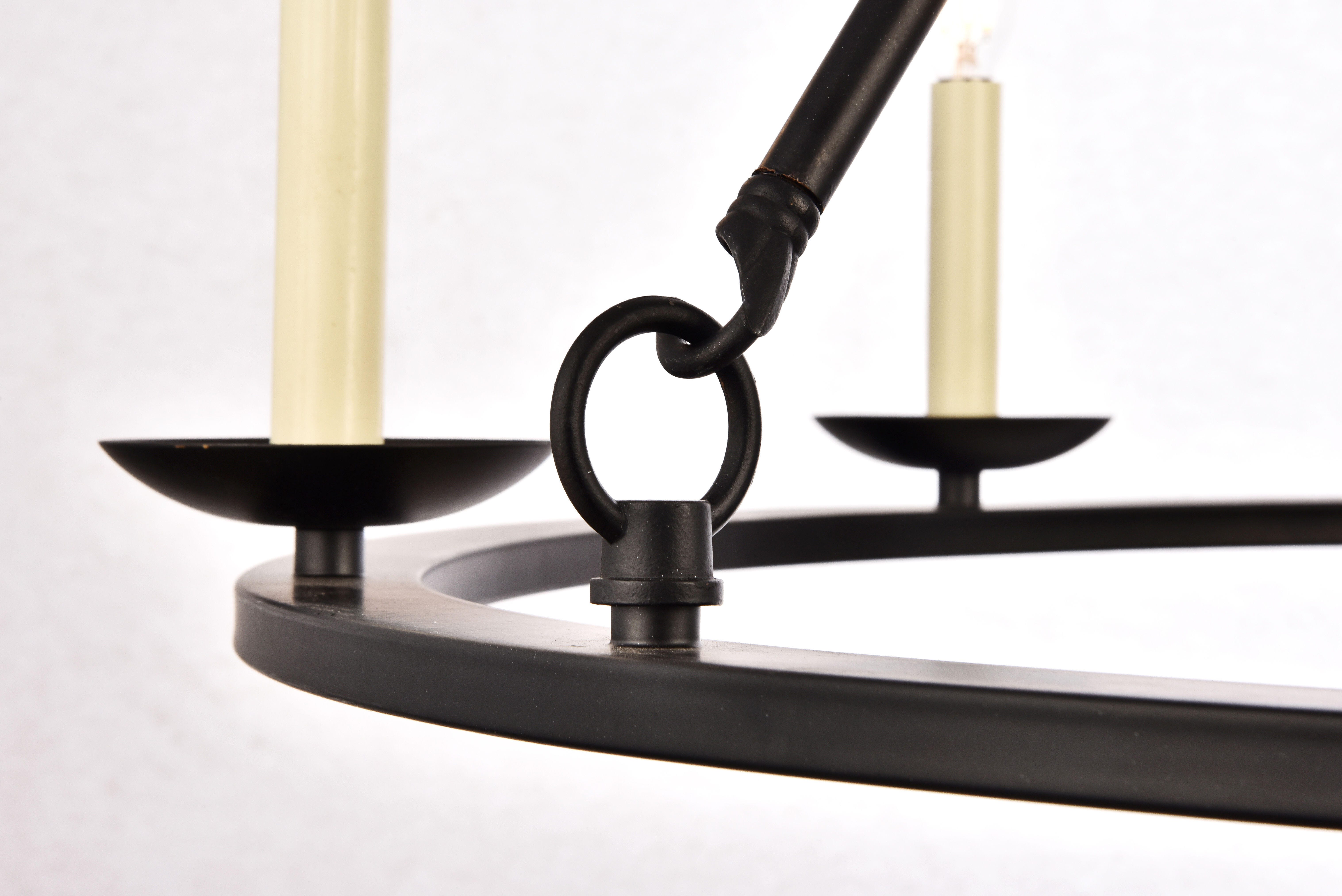 Living District Maine 6 Light Black Chandelier, , large