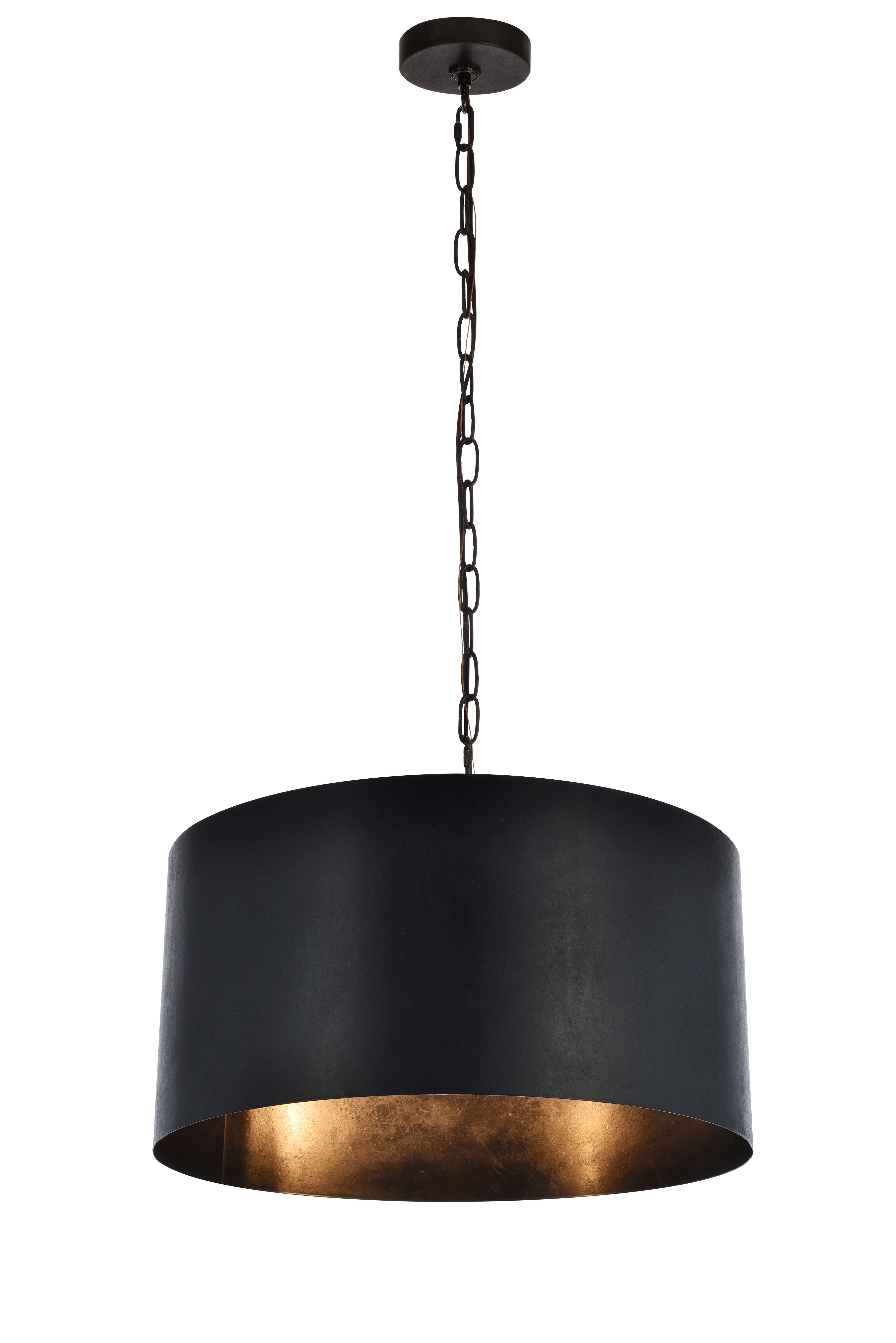Living District Miro 3 Light Vintage Black Pendant, Vintage Black, large