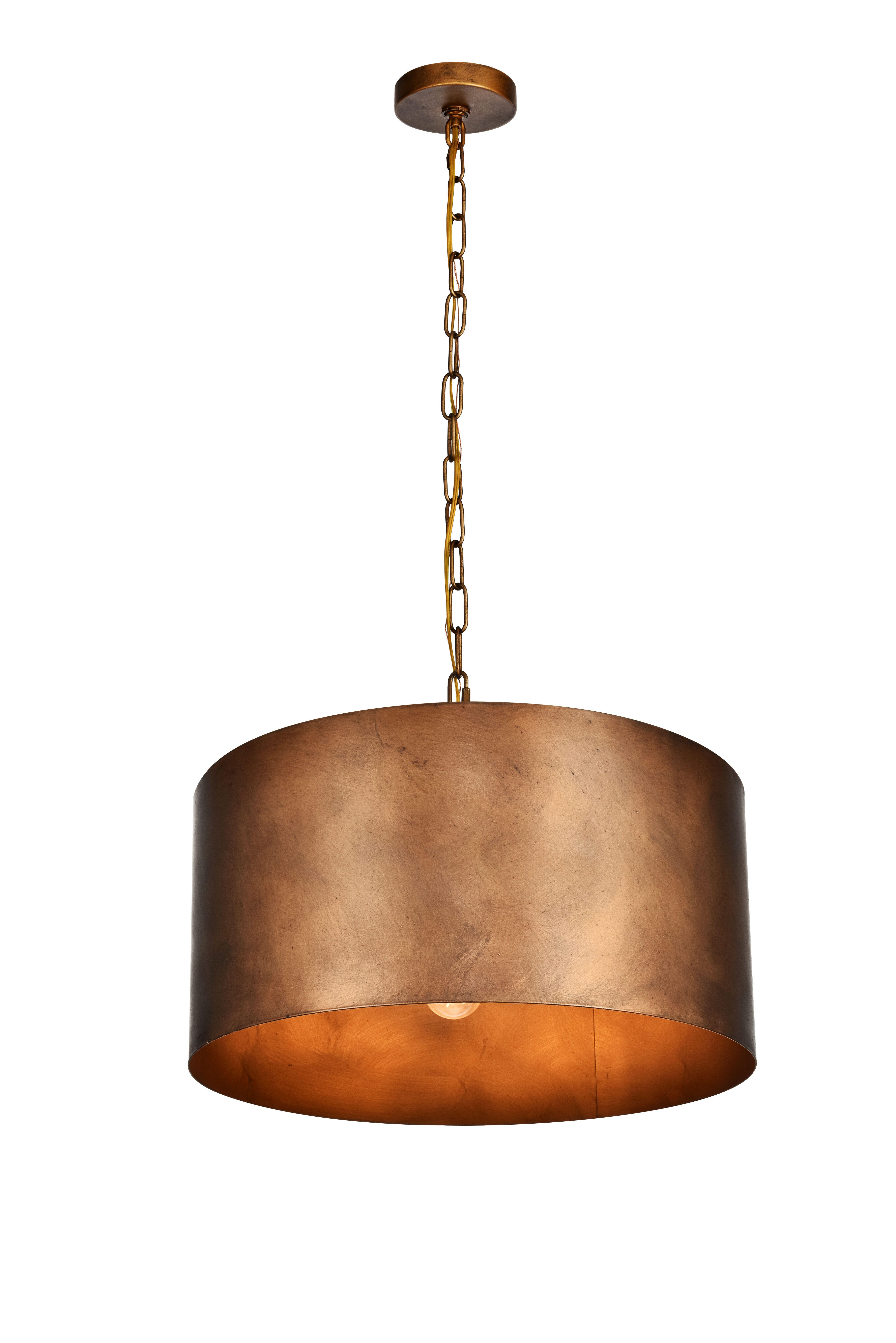 Living District Miro 3 Light Brass Pendant, Manual Brass, large