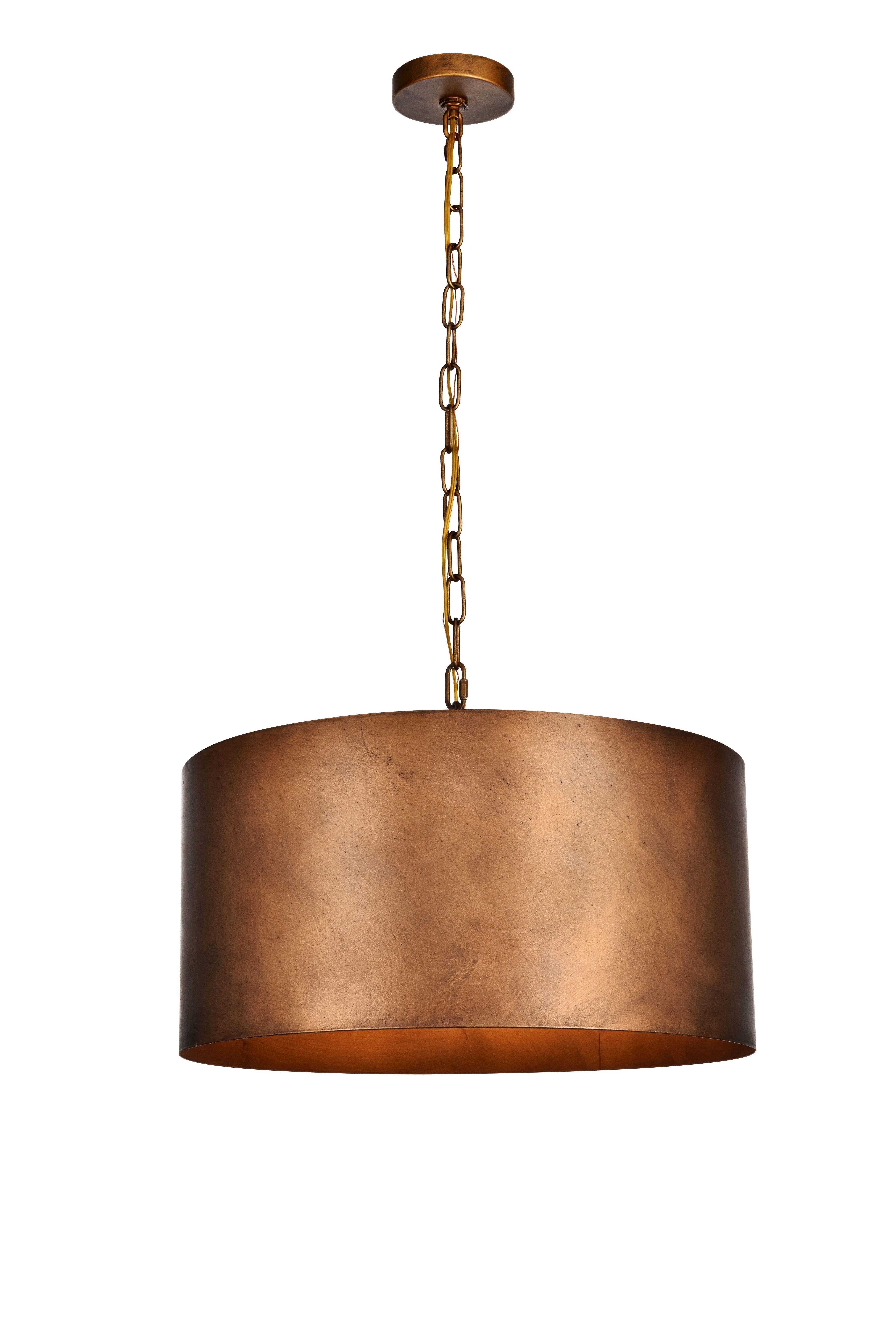 Living District Miro 3 Light Brass Pendant, Manual Brass, large