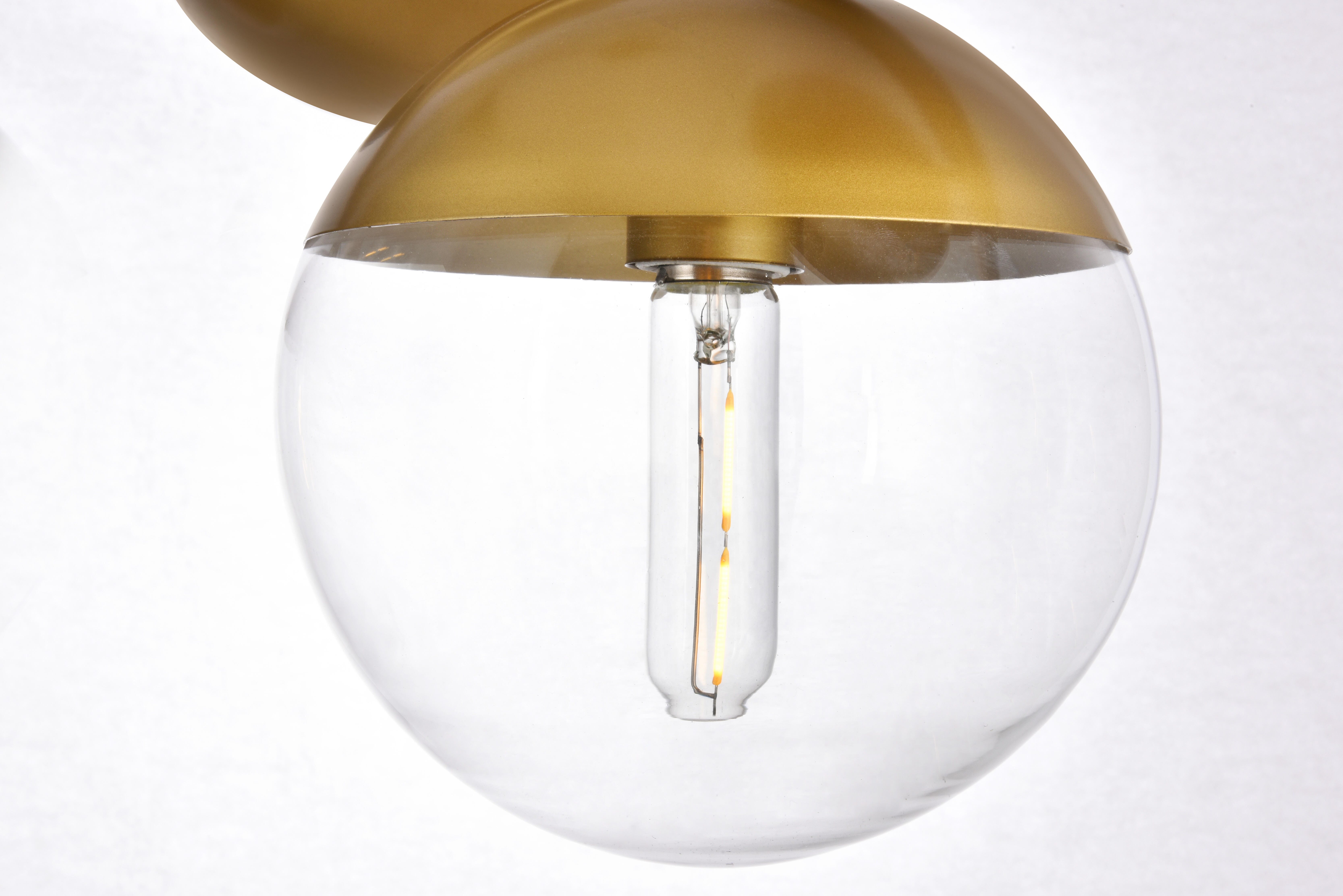 Living District Eclipse 7 Lights Brass Pendant With Clear Glass, , large