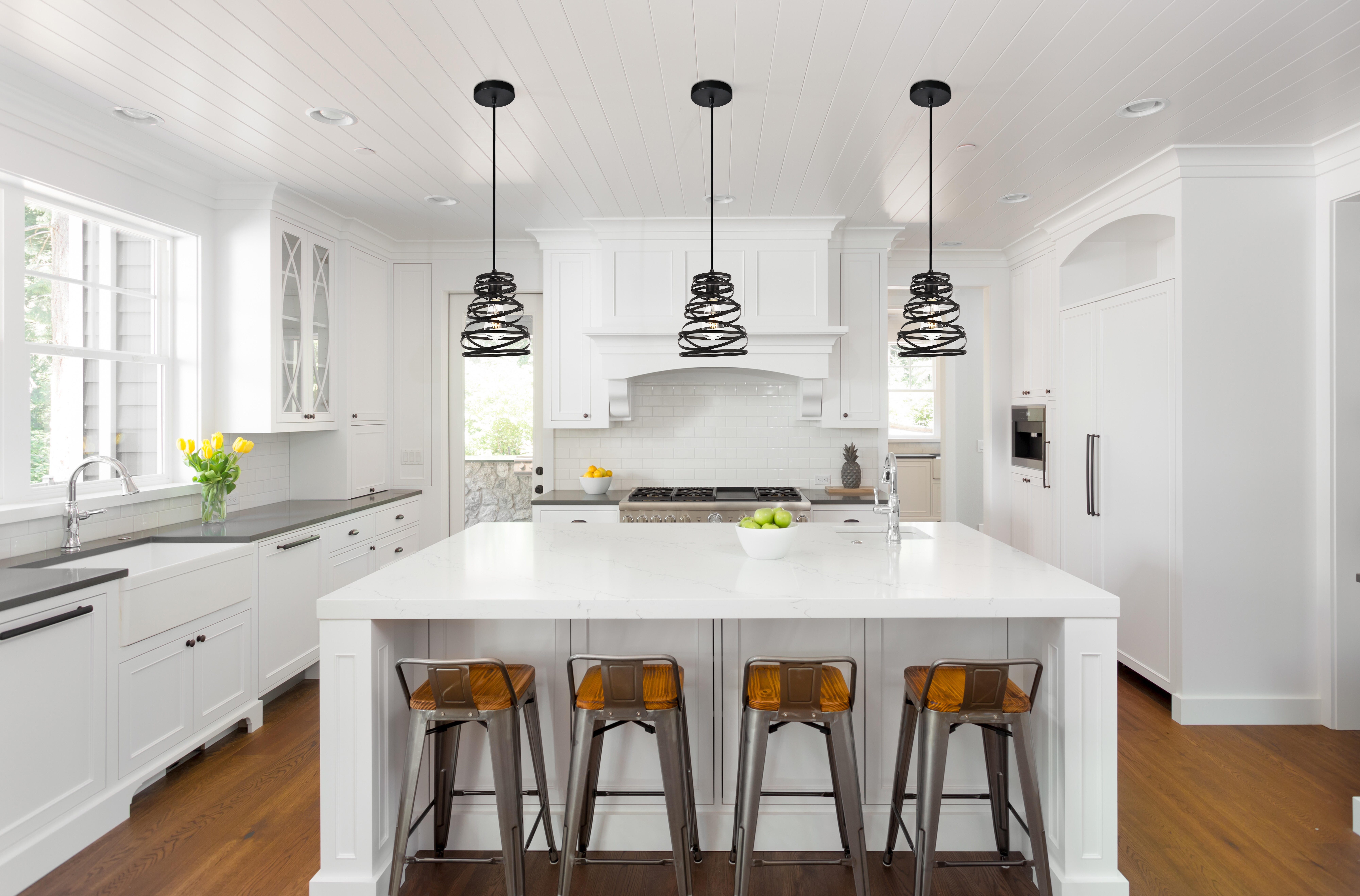 Living District Sybil Collection Pendant D7.5 H9.2 Lt:1 Matte Black Finish, , rollover
