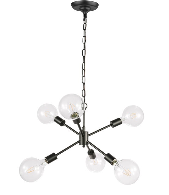 Living District Nolan 6 Light Black Pendant