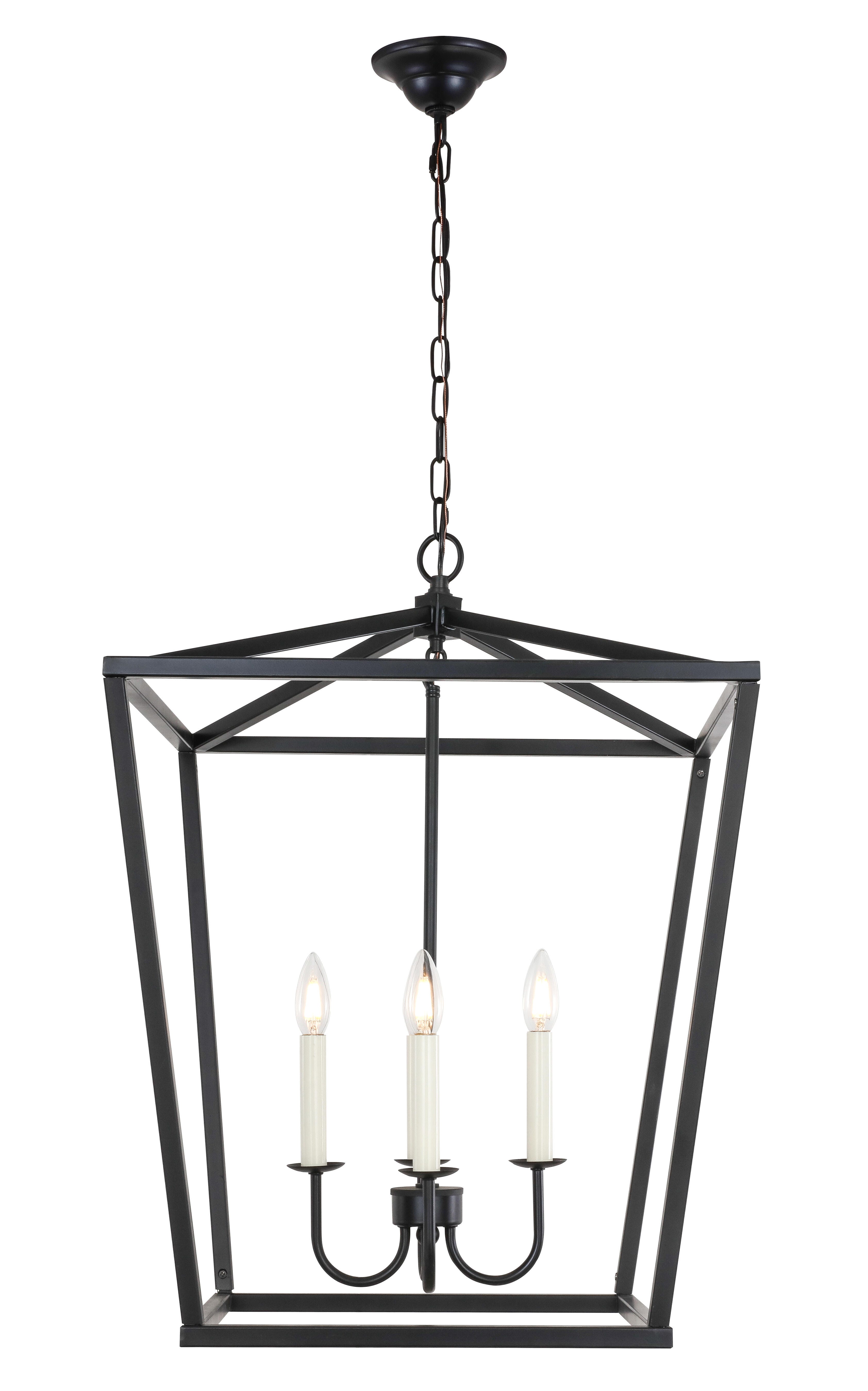 Living District Maddox 4 Light Black Pendant, , large