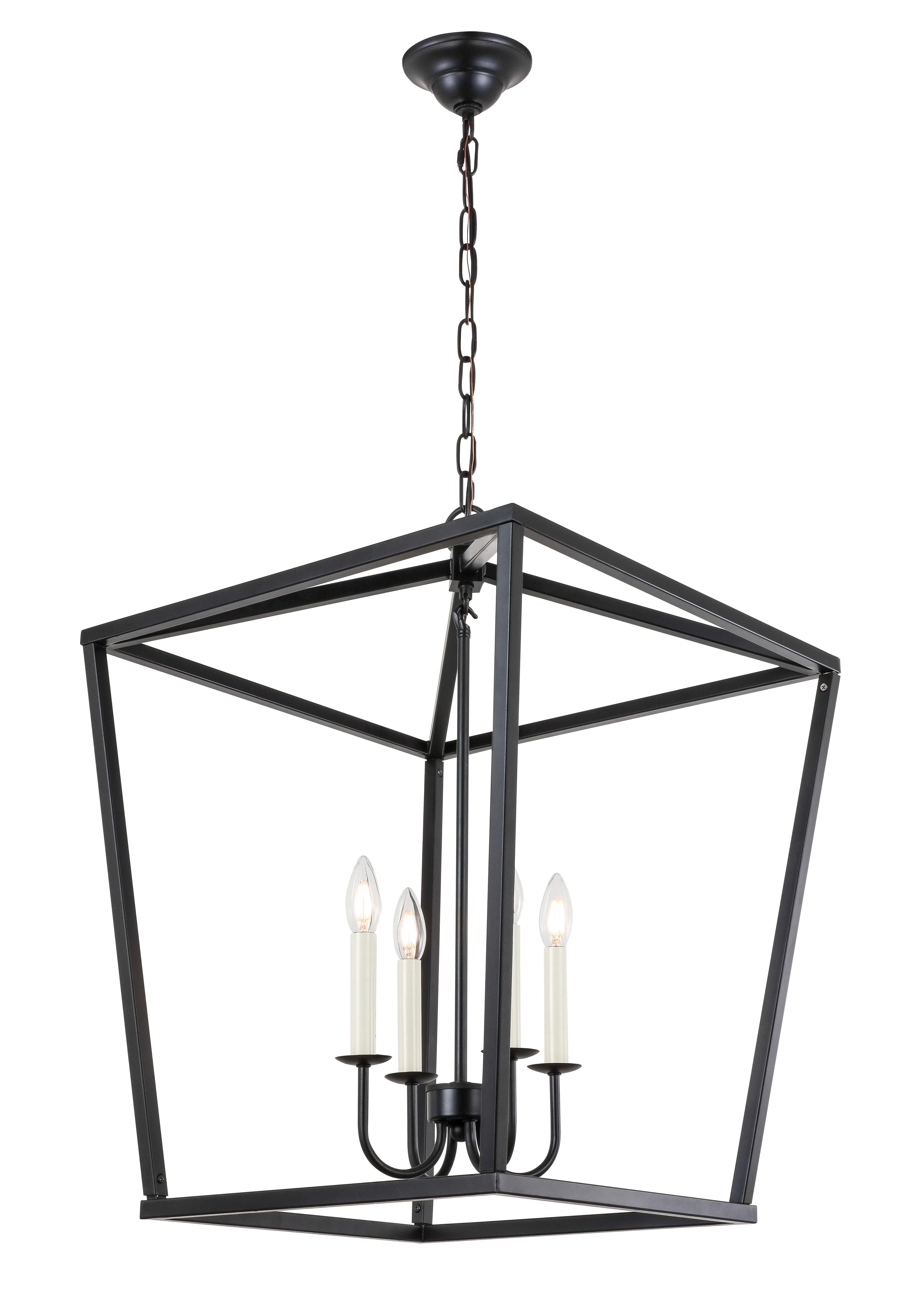 Living District Maddox 4 Light Black Pendant, , large