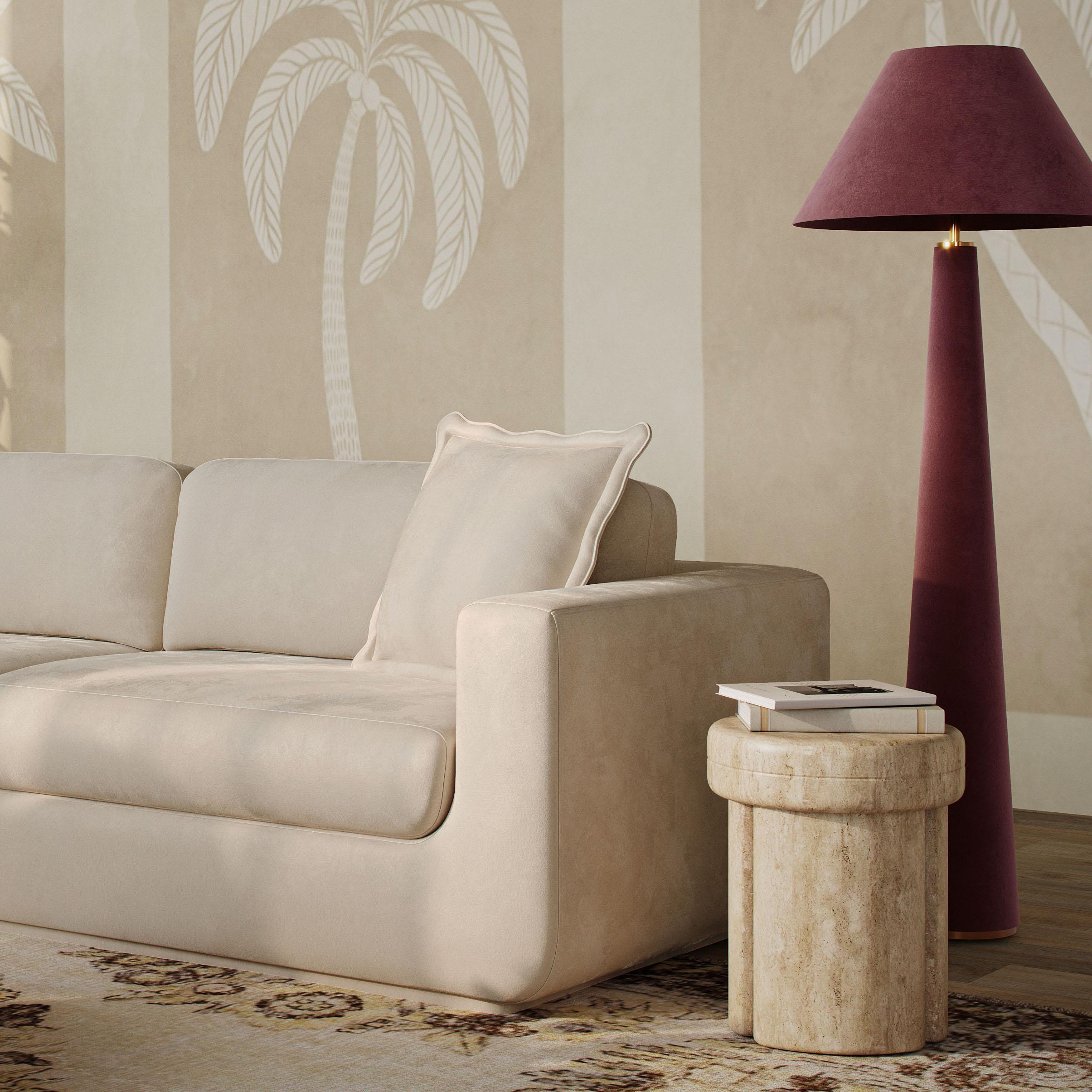 TOV Furniture Graham Floor Lamp, Burgundy, rollover