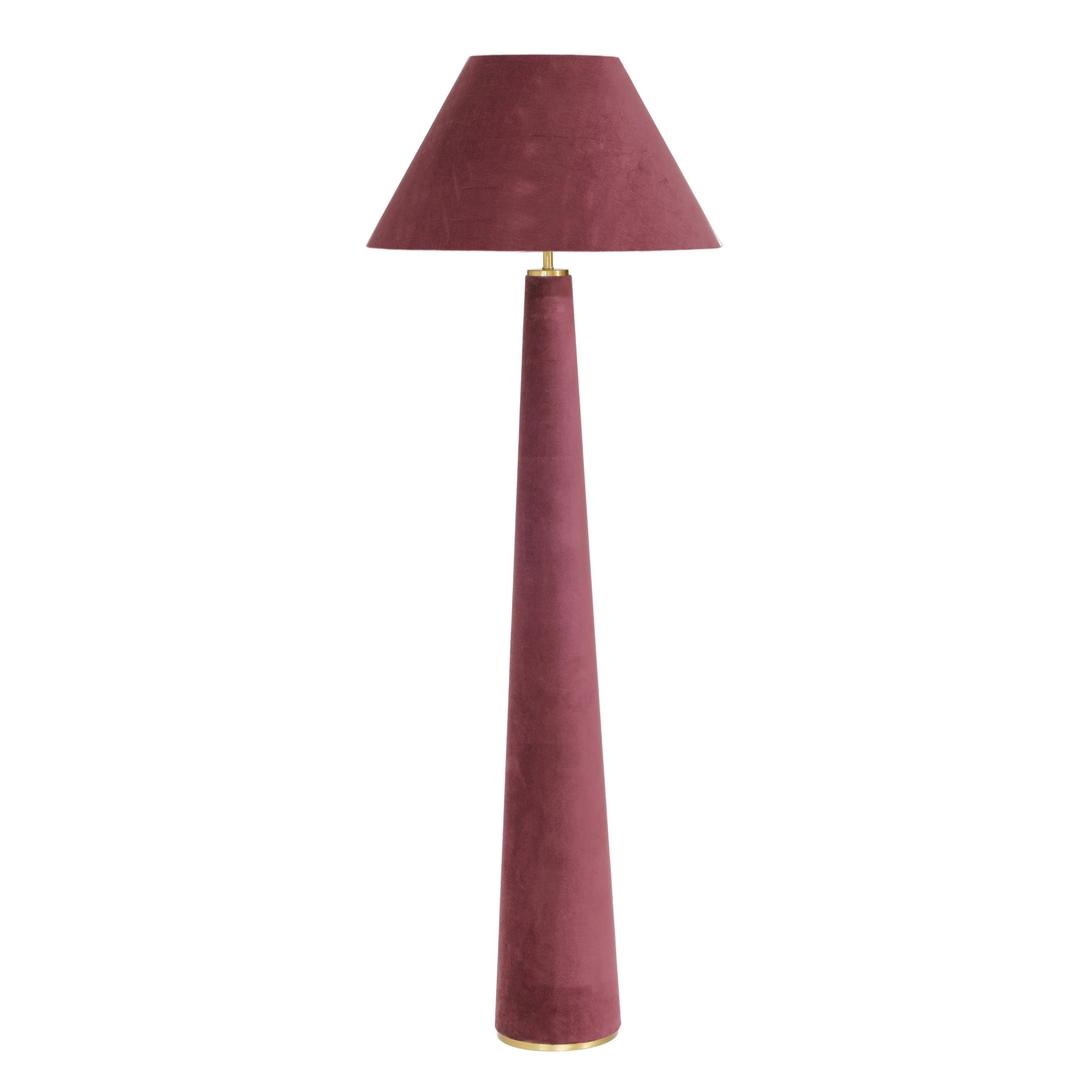 TOV Furniture Graham Floor Lamp, Burgundy, large