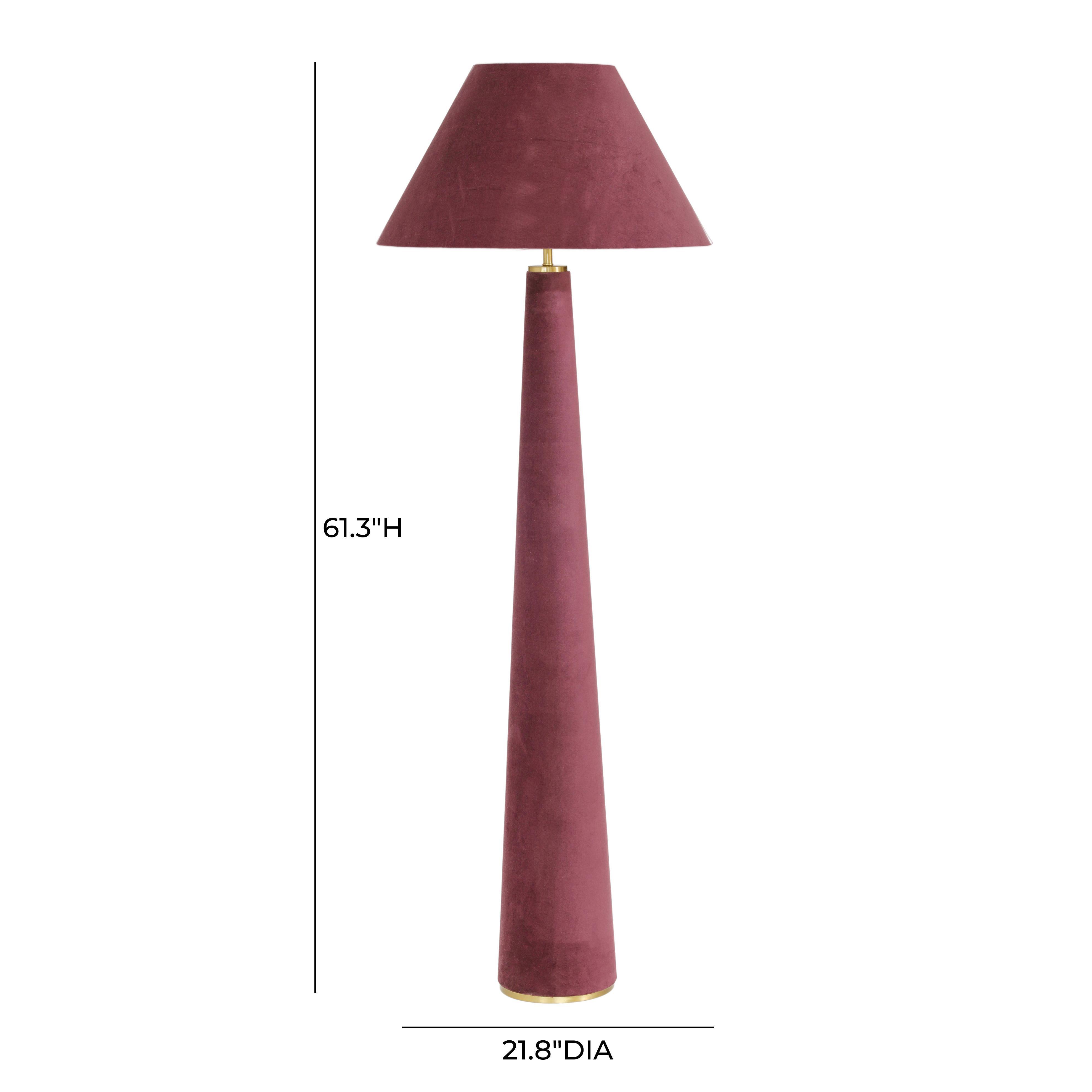 TOV Furniture Graham Floor Lamp, Burgundy, large