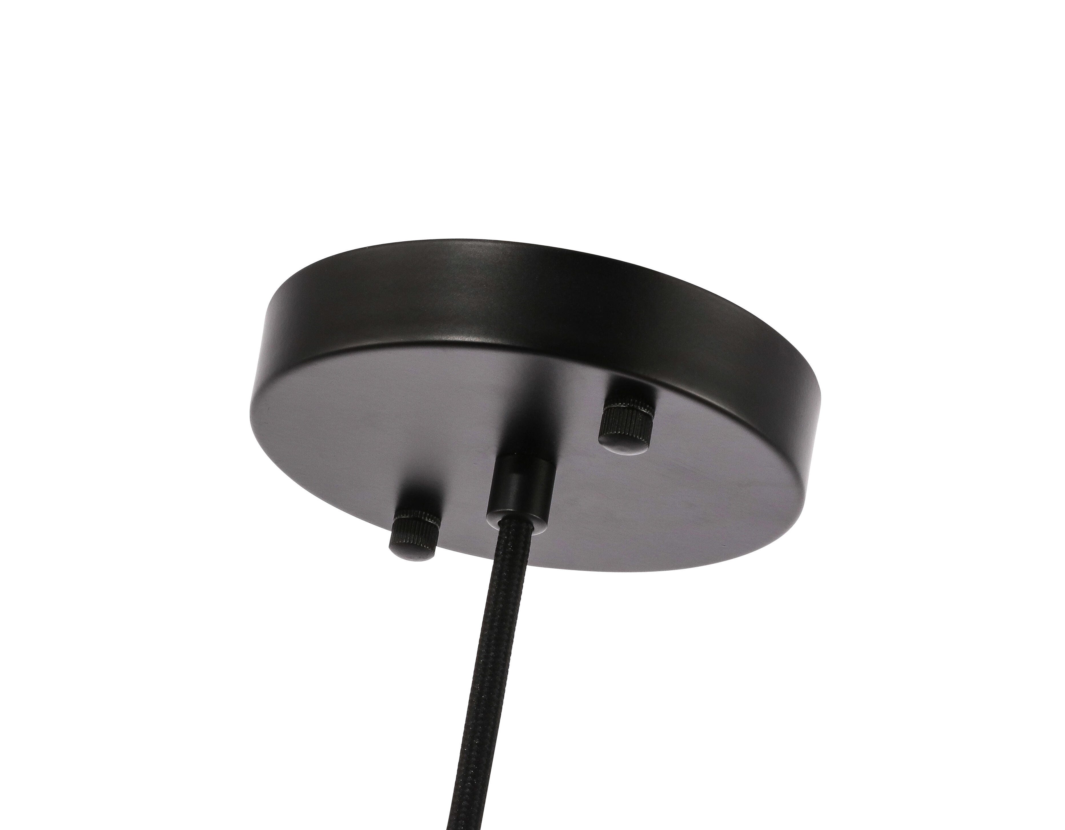 Living District Lyle 1 Light Black And Clear Seeded Glass Pendant, , large