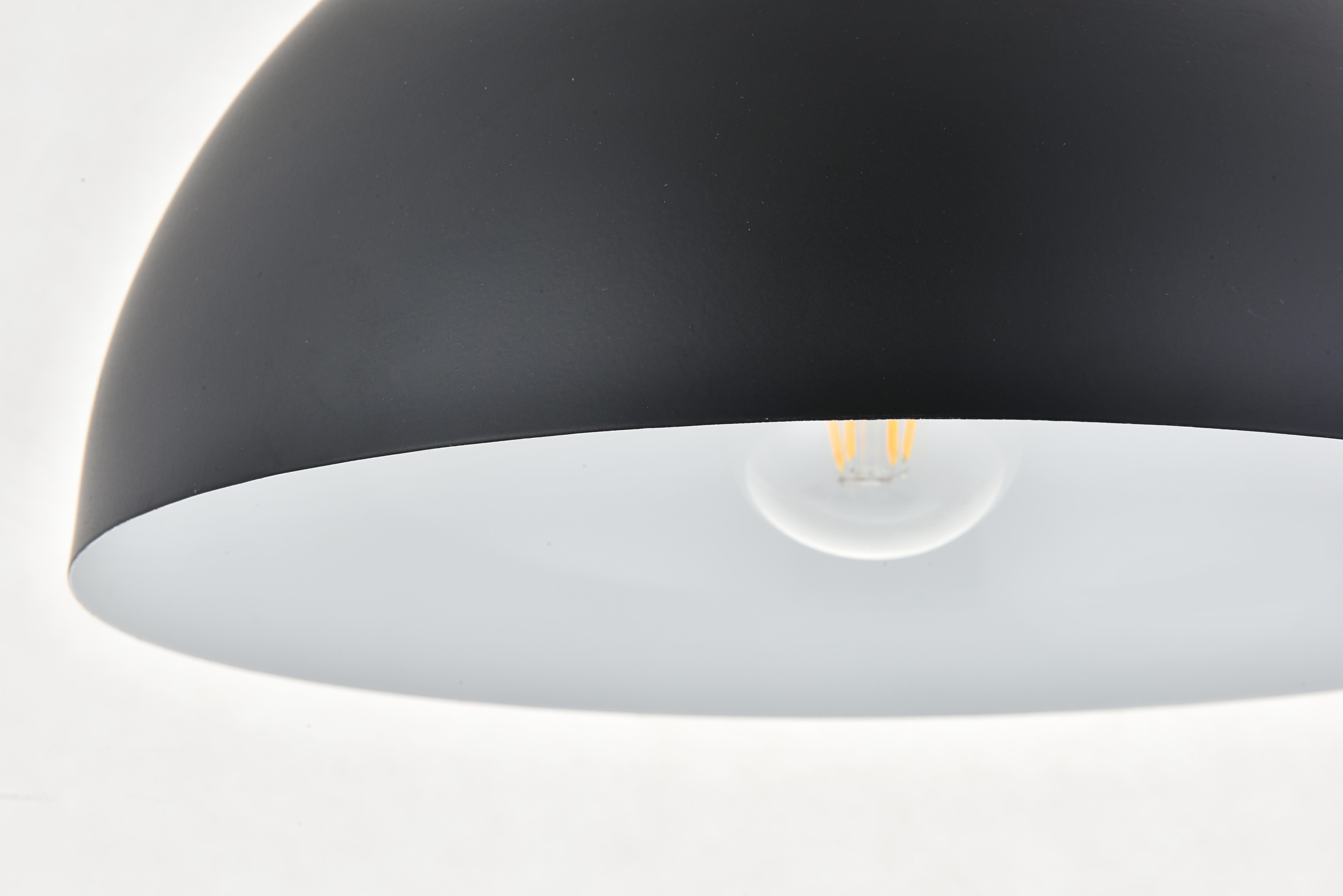 Living District Forte 1 Light Black Pendant, Black, large
