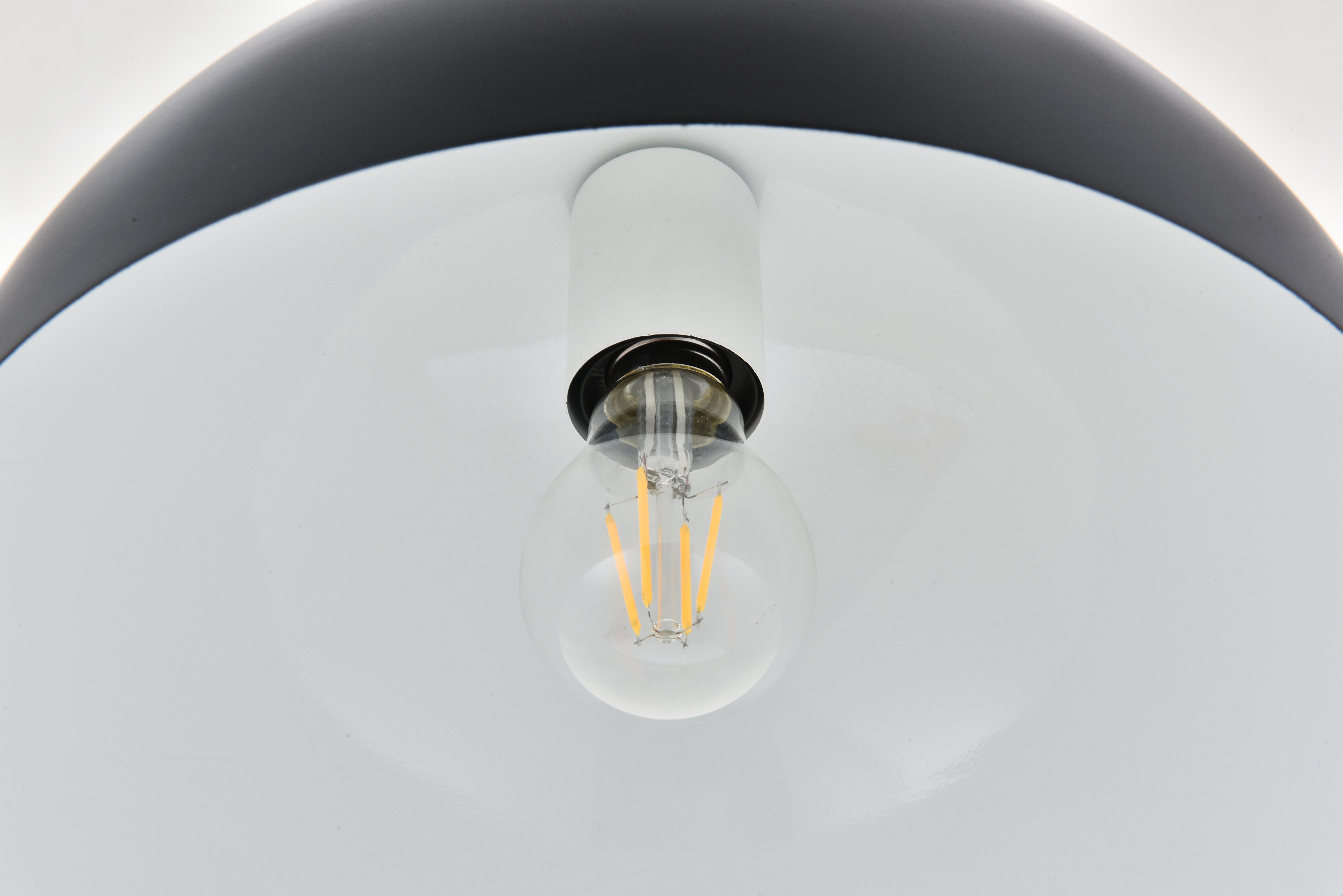 Living District Forte 1 Light Black Pendant, Black, large