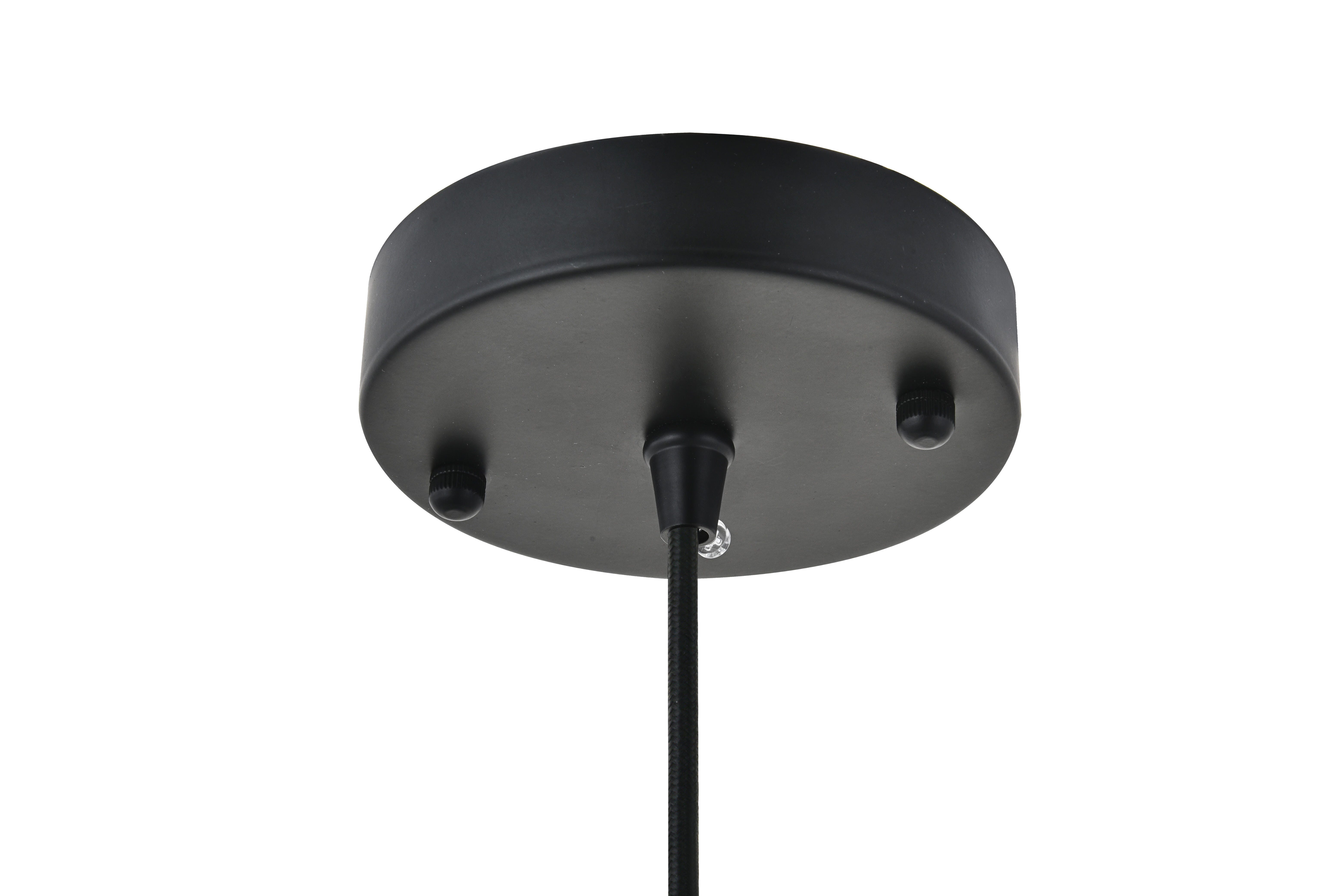 Living District Forte 1 Light Black Pendant, Black, large