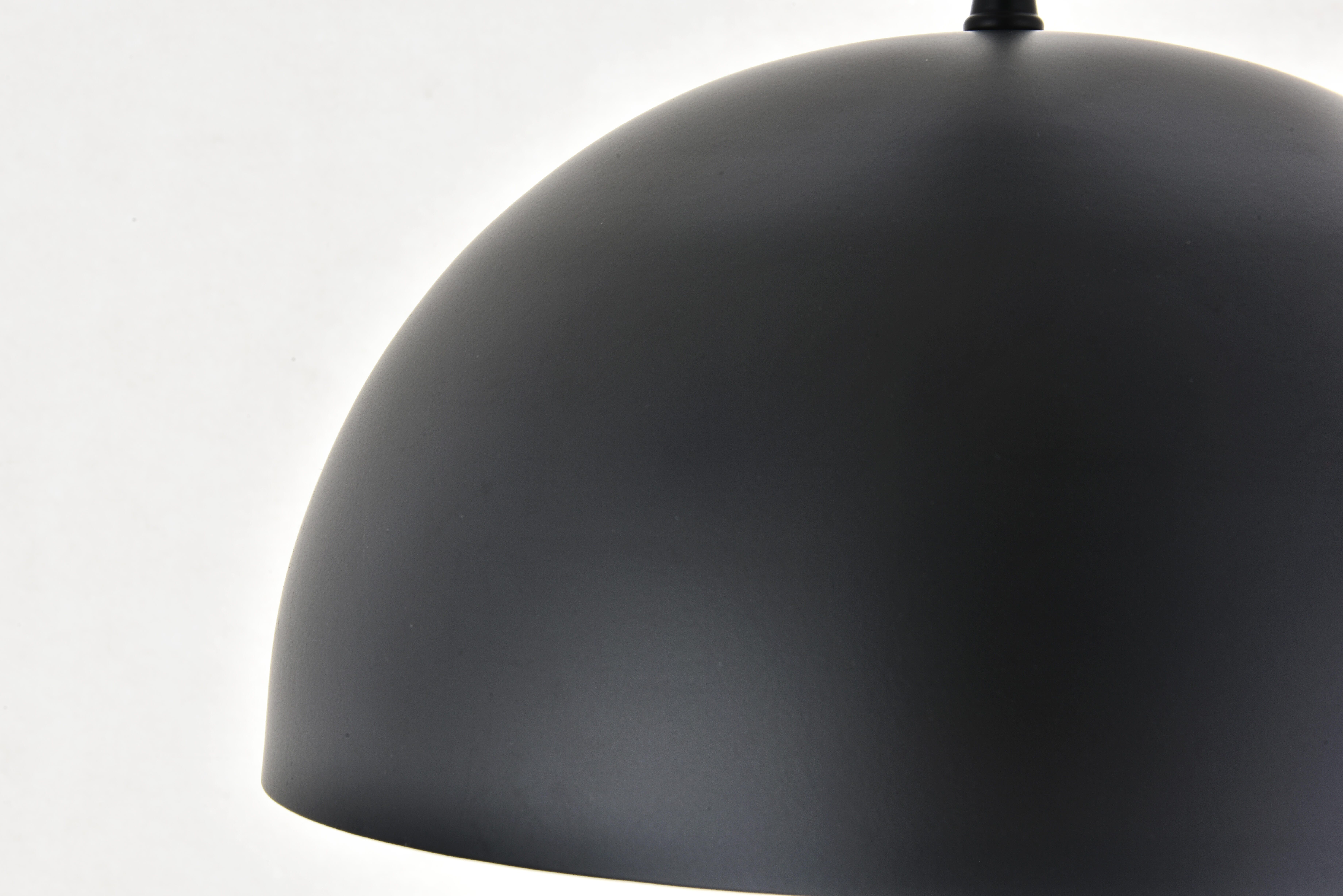 Living District Forte 1 Light Black Pendant, Black, large