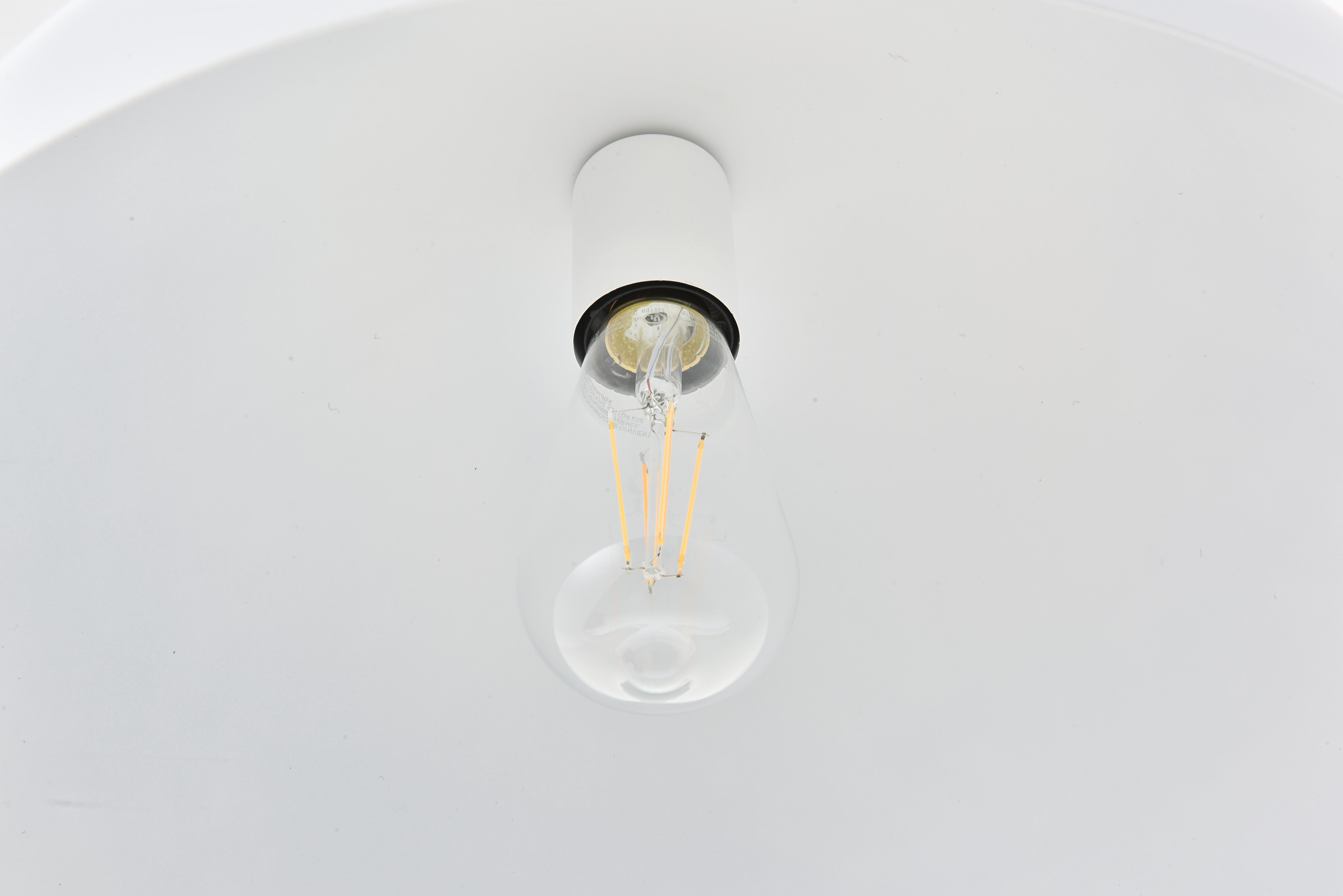 Living District Forte 1 Light White Pendant, White, large