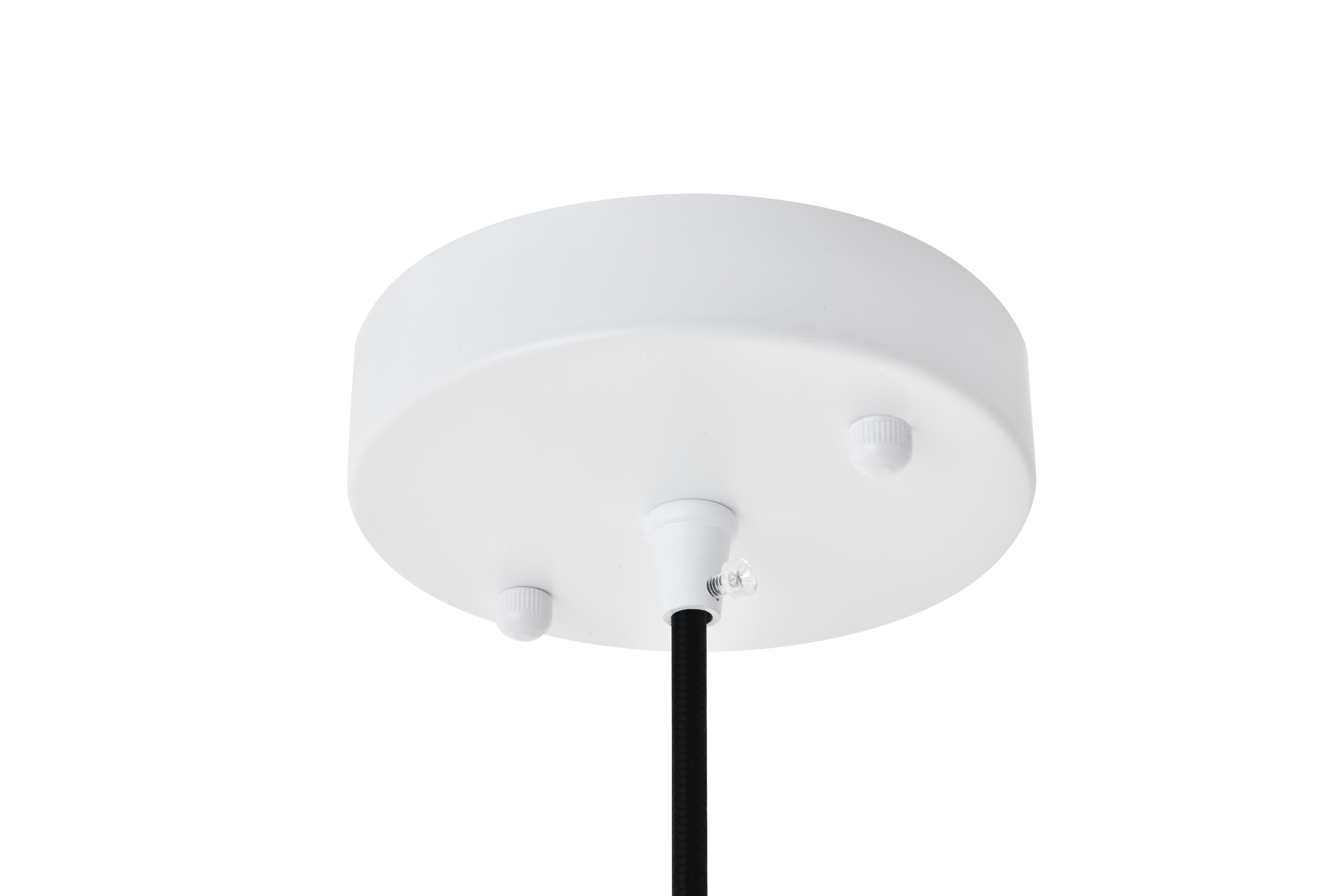 Living District Forte 1 Light White Pendant, White, large