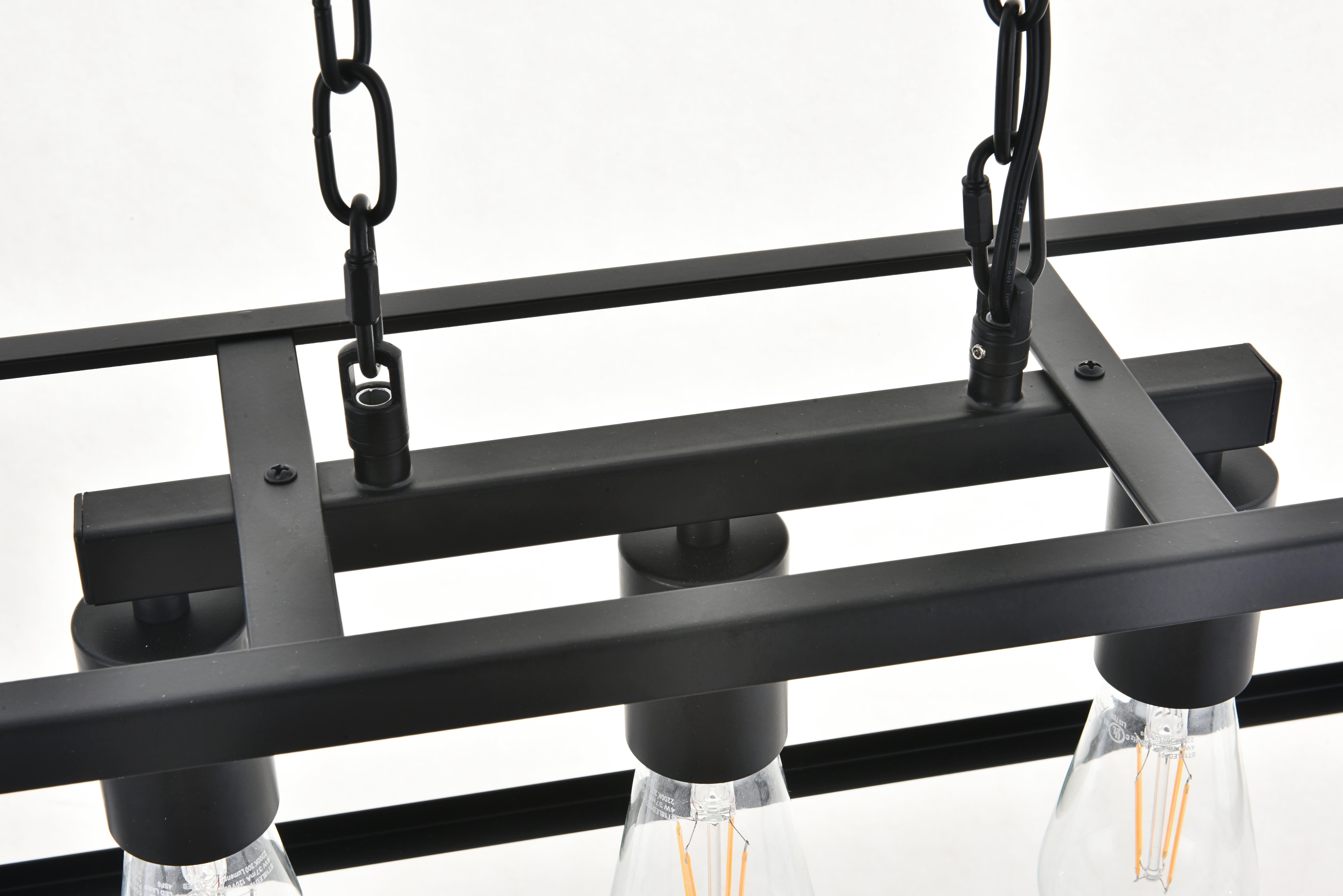 Living District Resolute 3 Light Black Pendant, Black, large