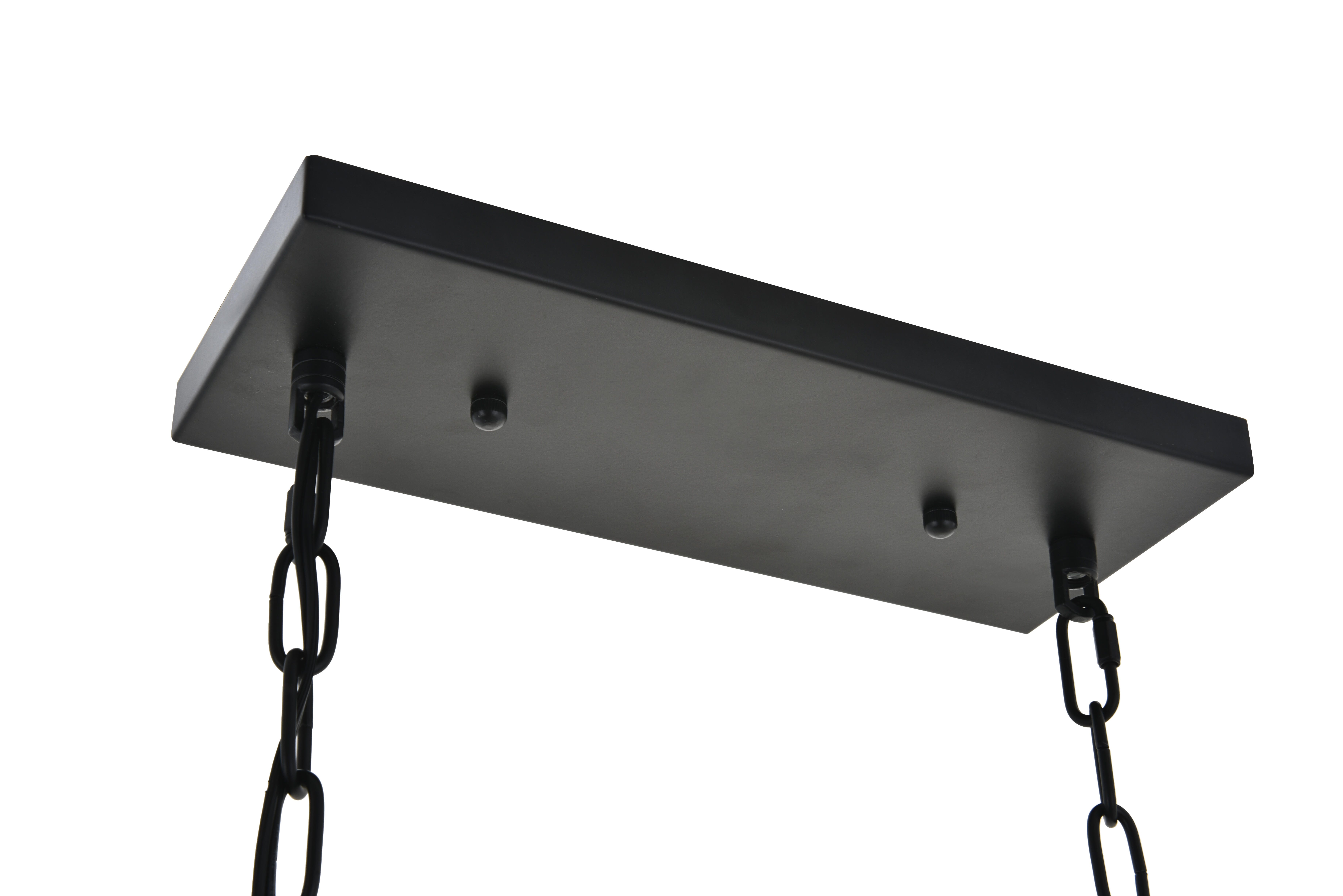 Living District Resolute 4 Light Black Pendant, Black, large