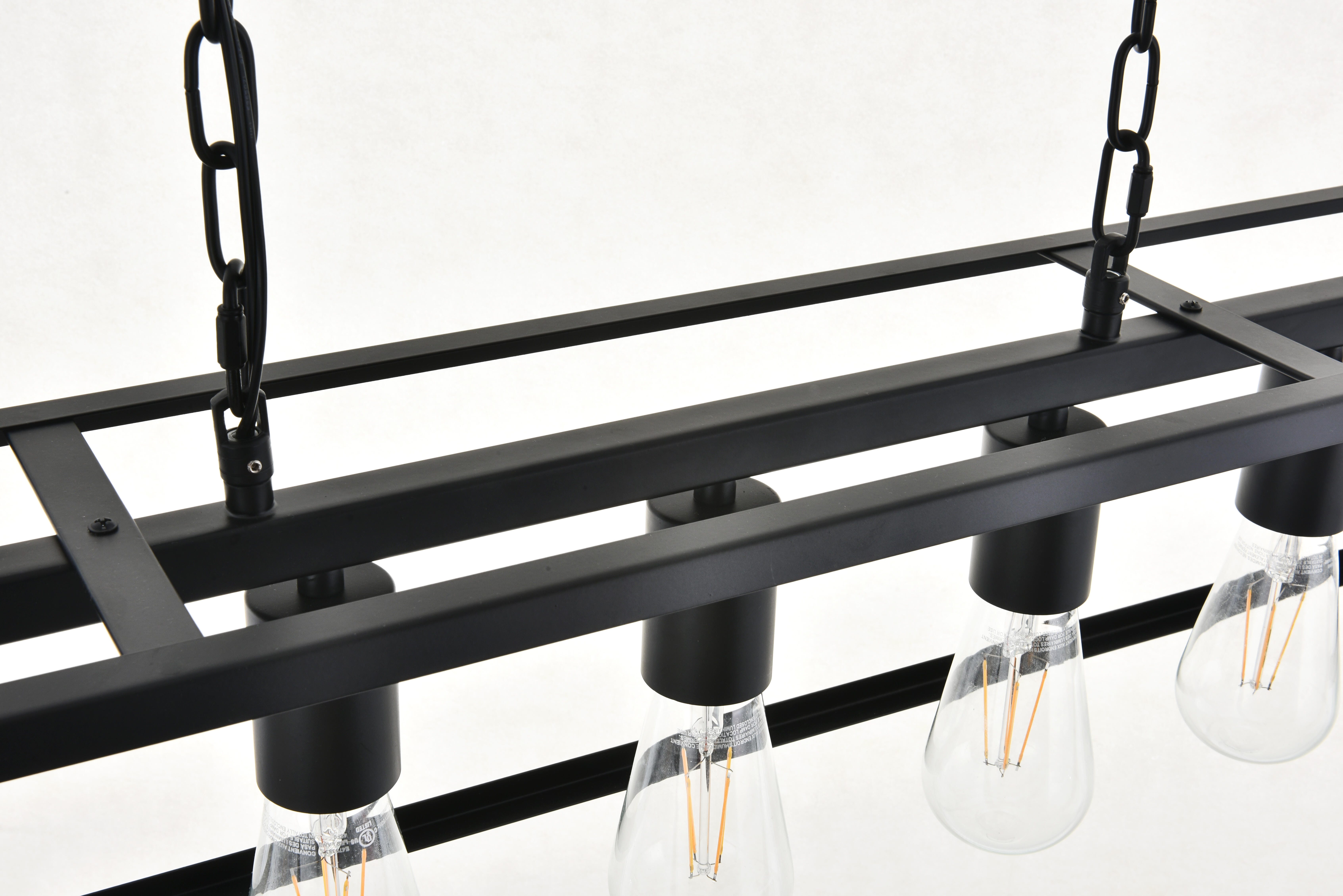 Living District Resolute 5 Light Black Pendant, Black, large