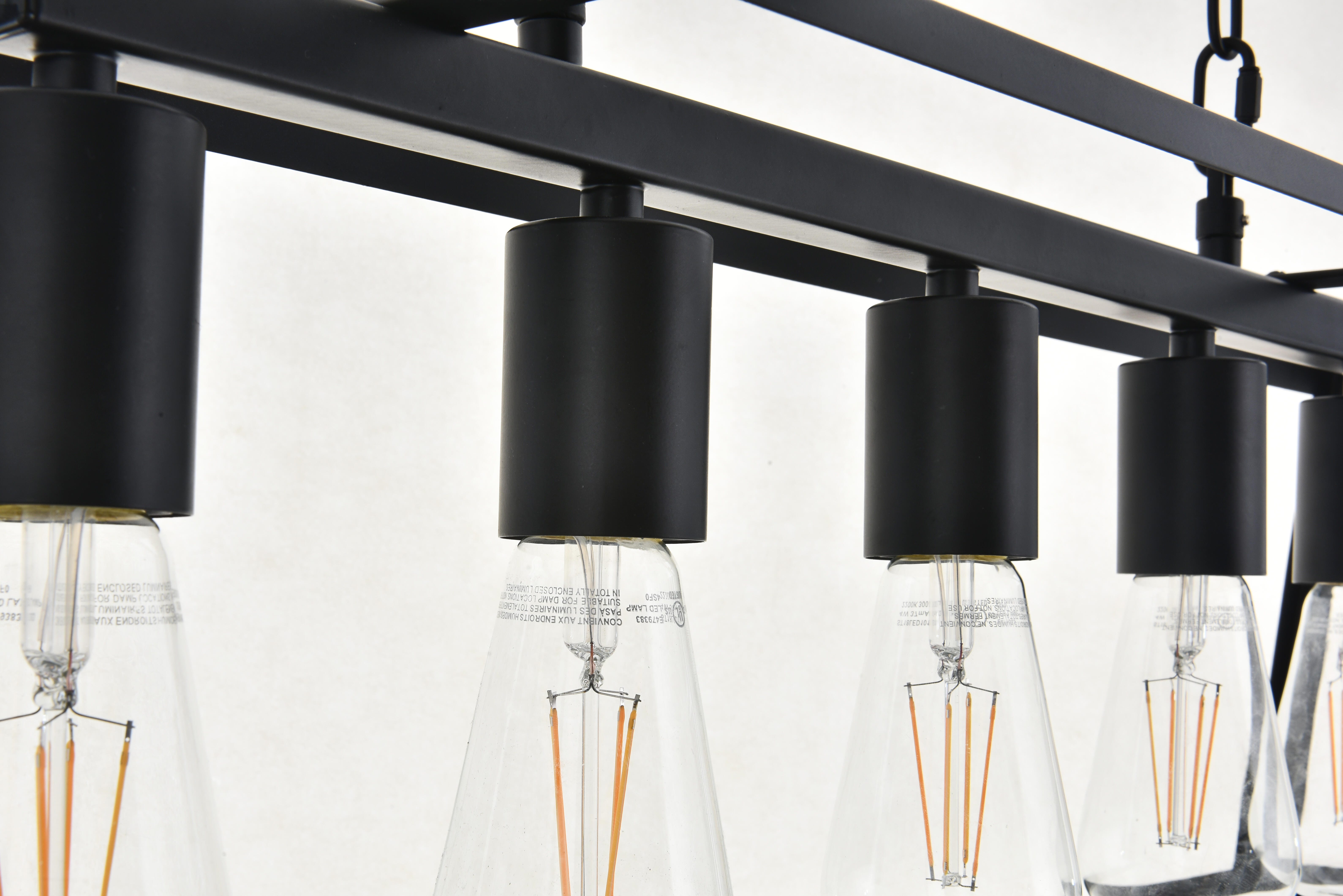 Living District Resolute 5 Light Black Pendant, Black, large