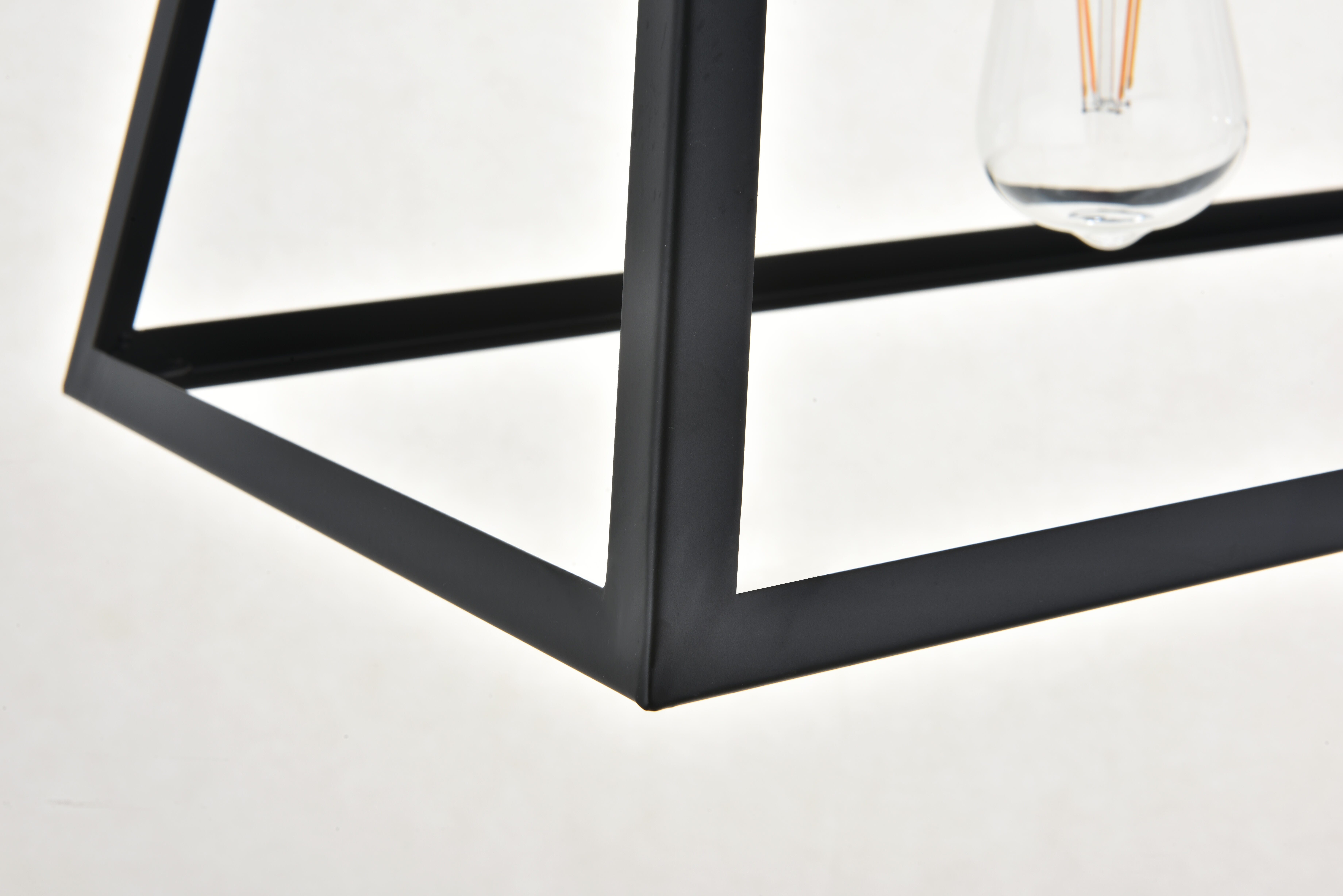 Living District Resolute 5 Light Black Pendant, Black, large
