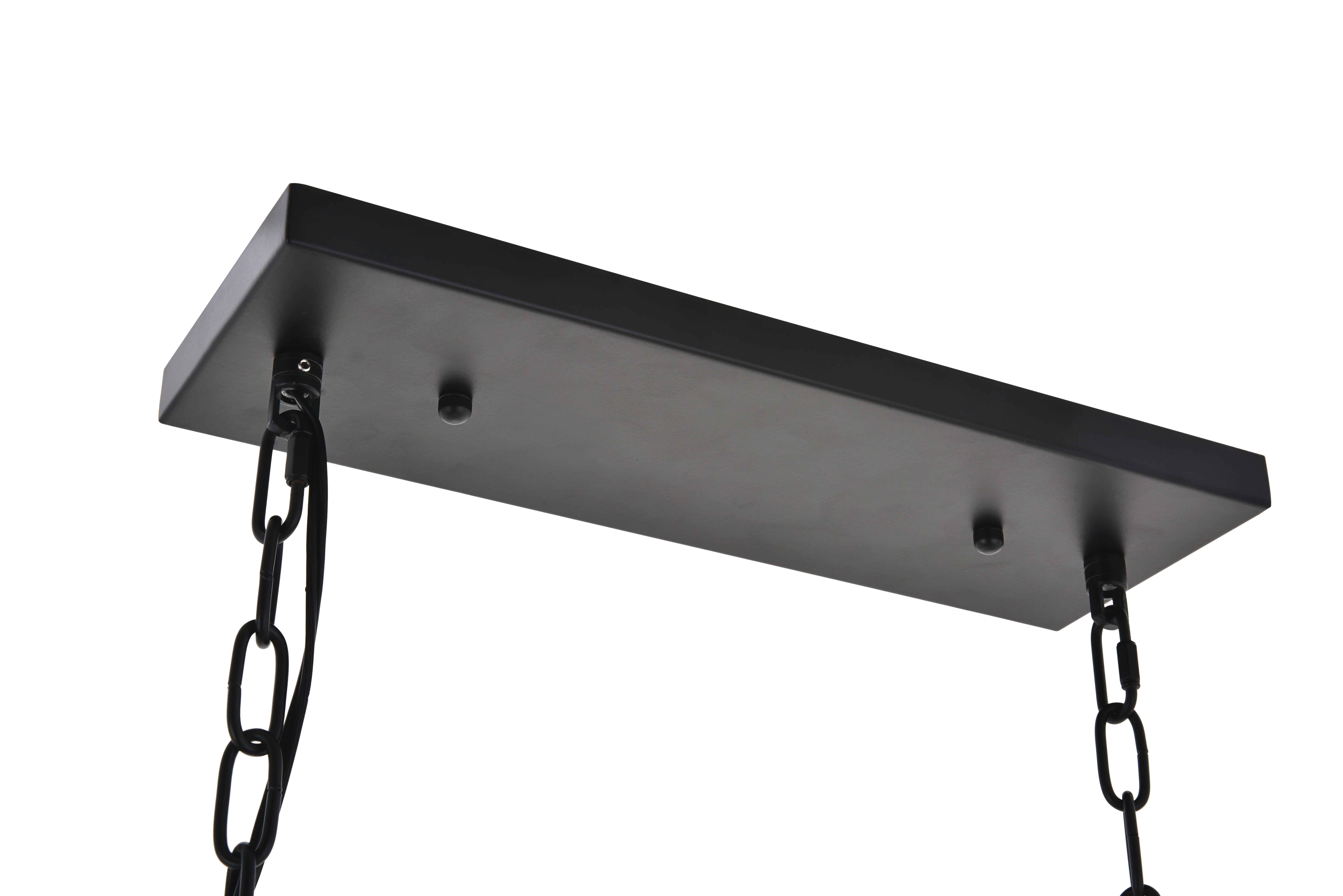 Living District Resolute 5 Light Black Pendant, Black, large