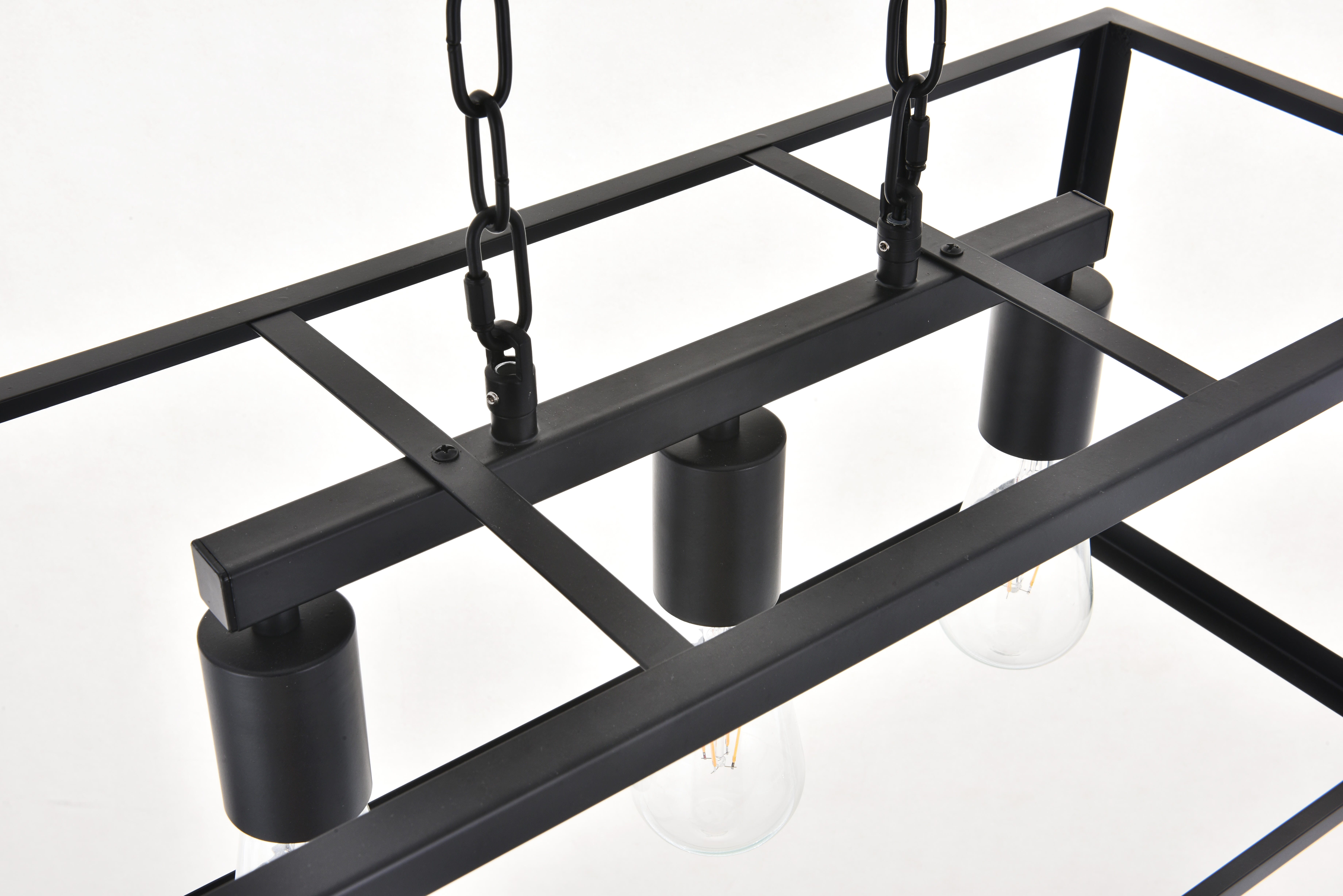 Living District Resolute 3 Light Black Pendant, , large