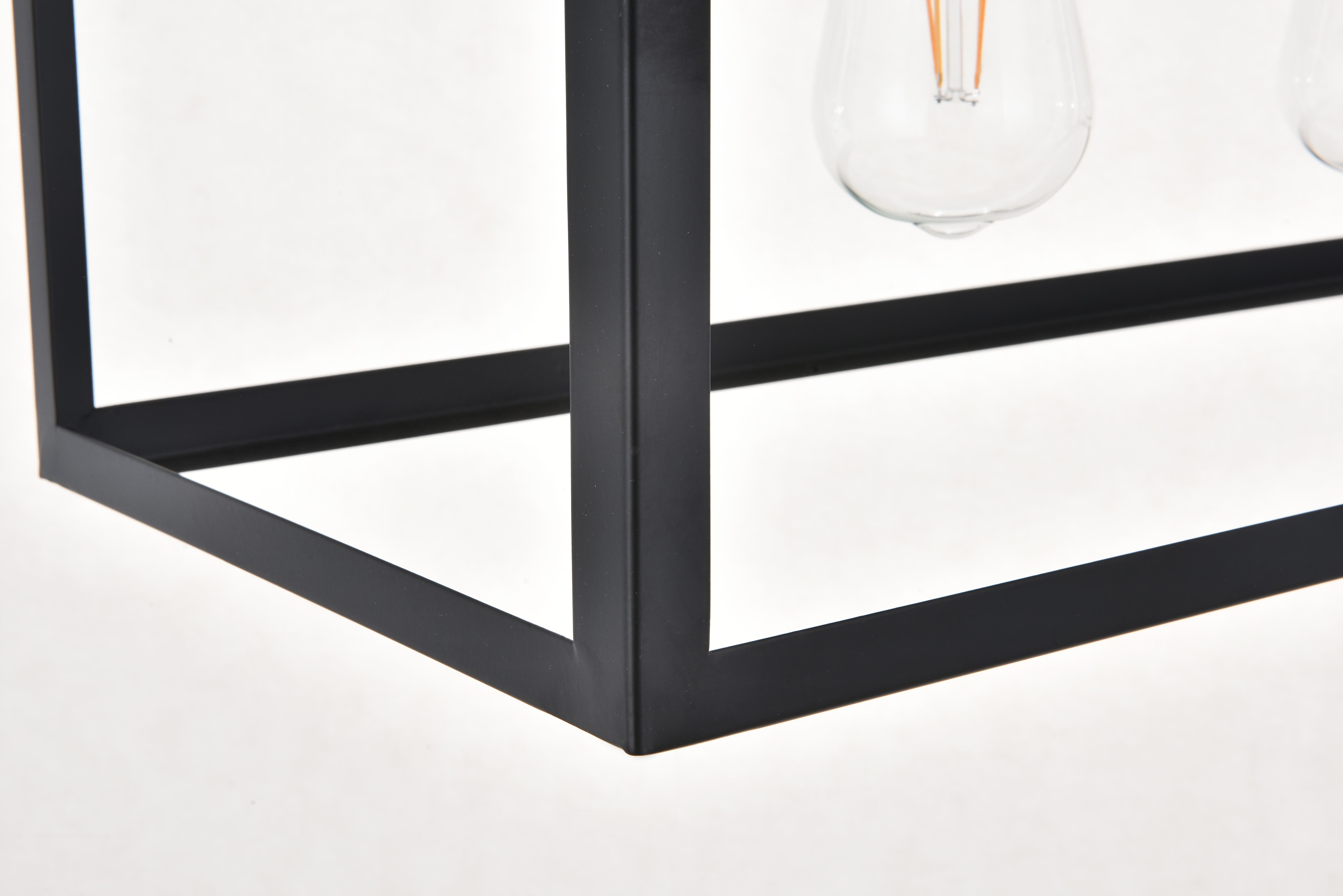 Living District Resolute 3 Light Black Pendant, , large