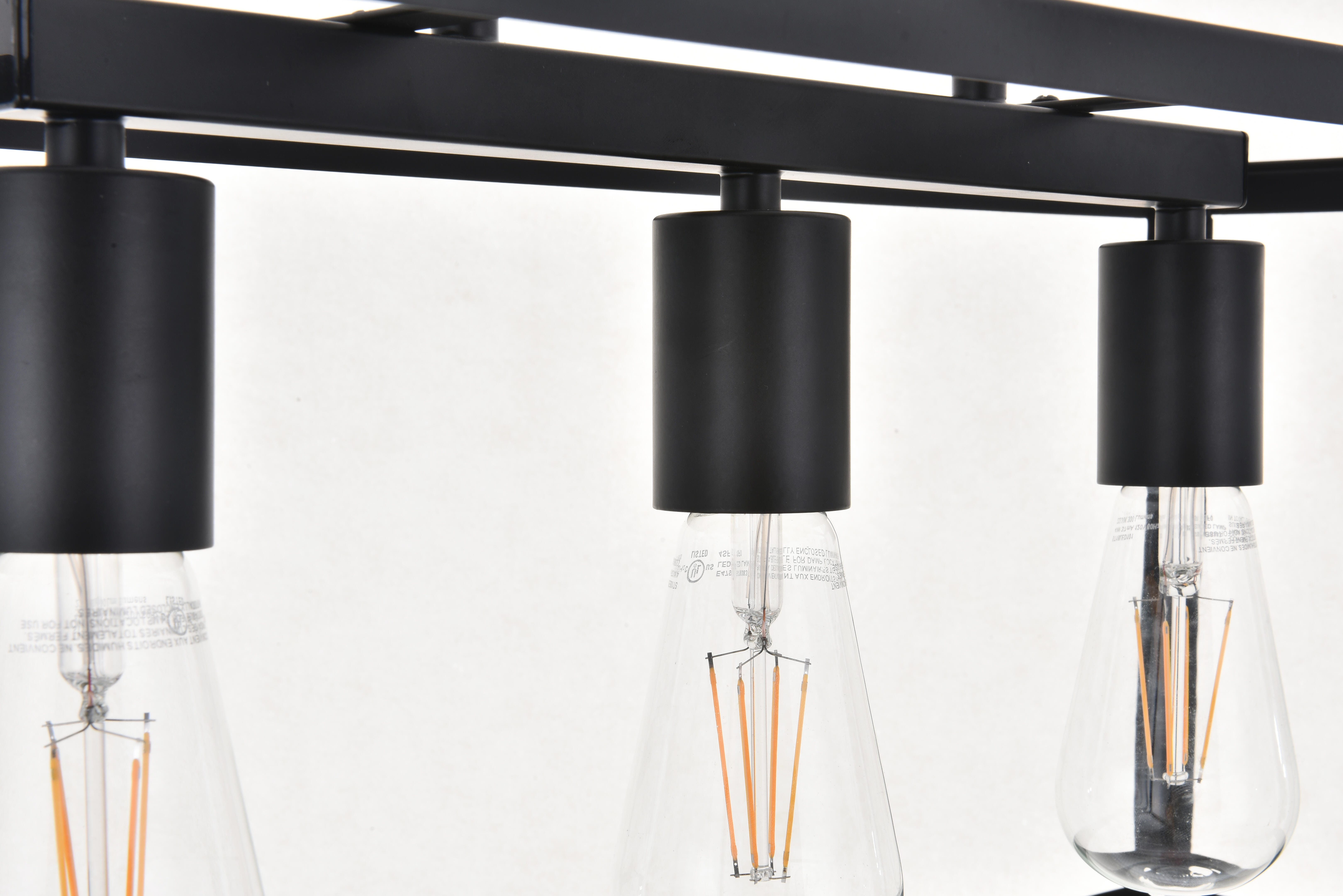 Living District Resolute 3 Light Black Pendant, , large