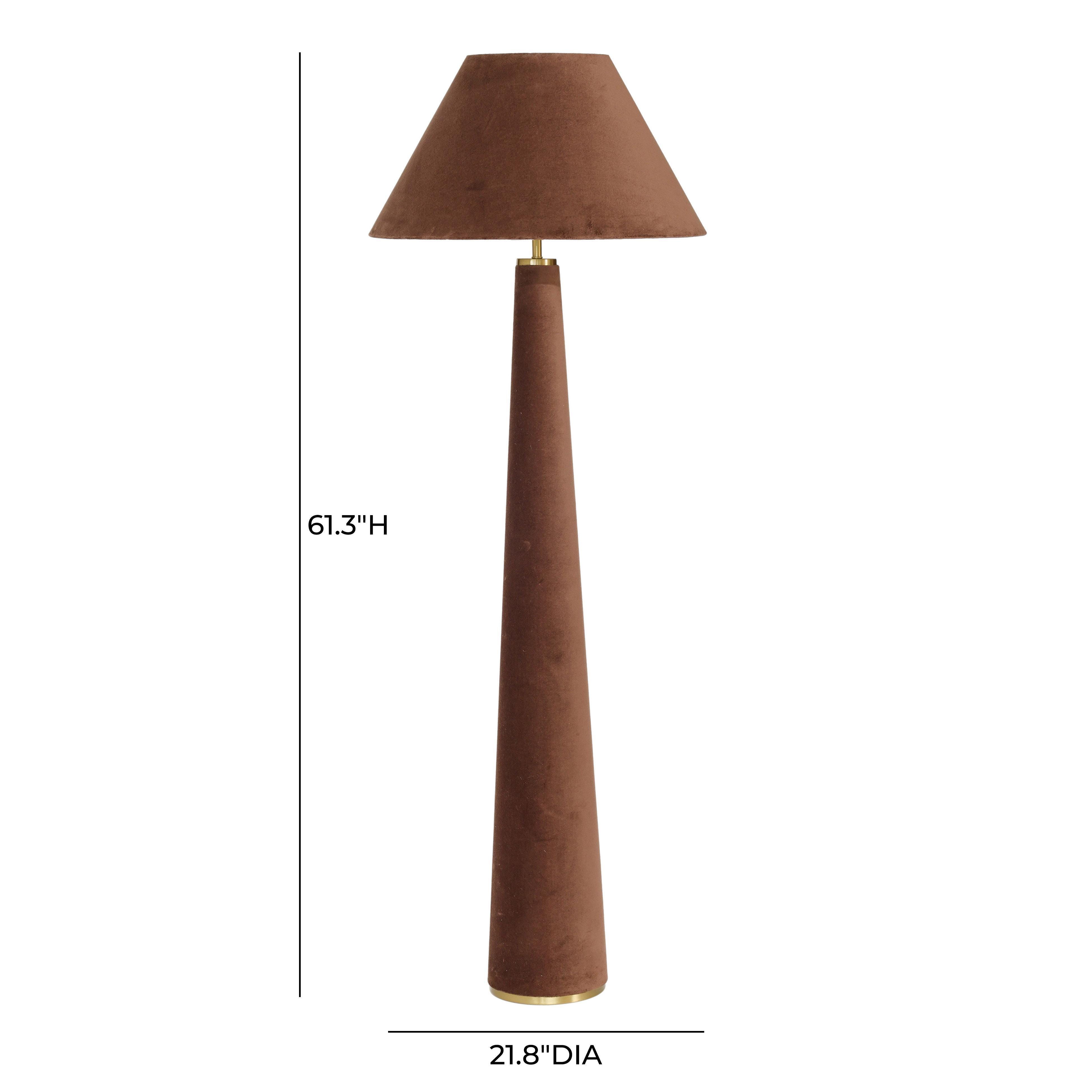 TOV Furniture Graham Floor Lamp, Chocolate Brown, large