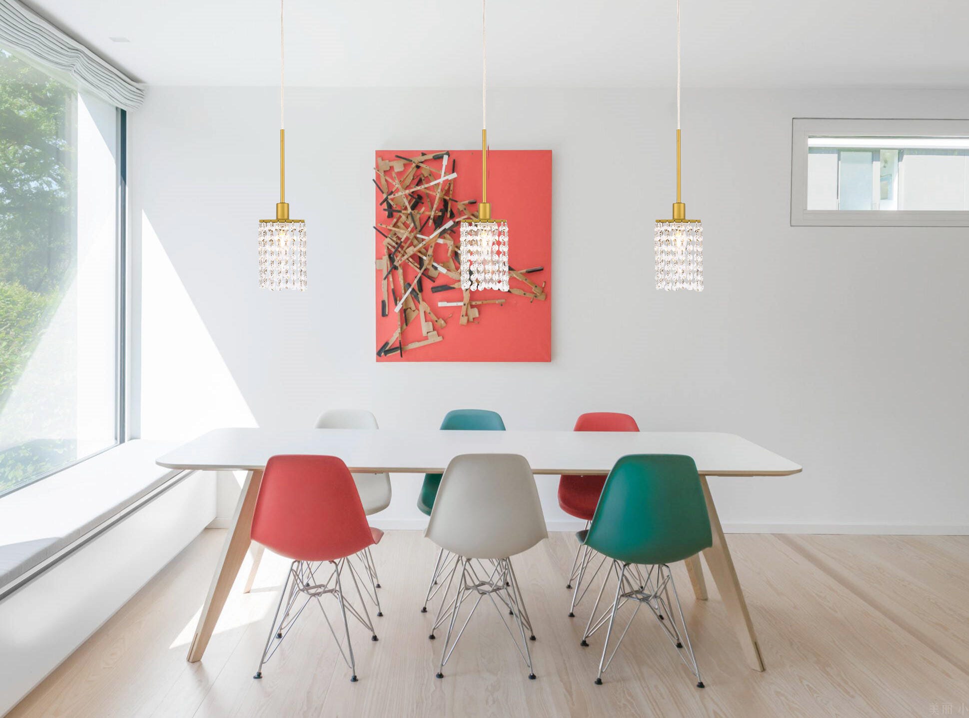 Living District Taylor 1 Light Brass Pendant, , rollover