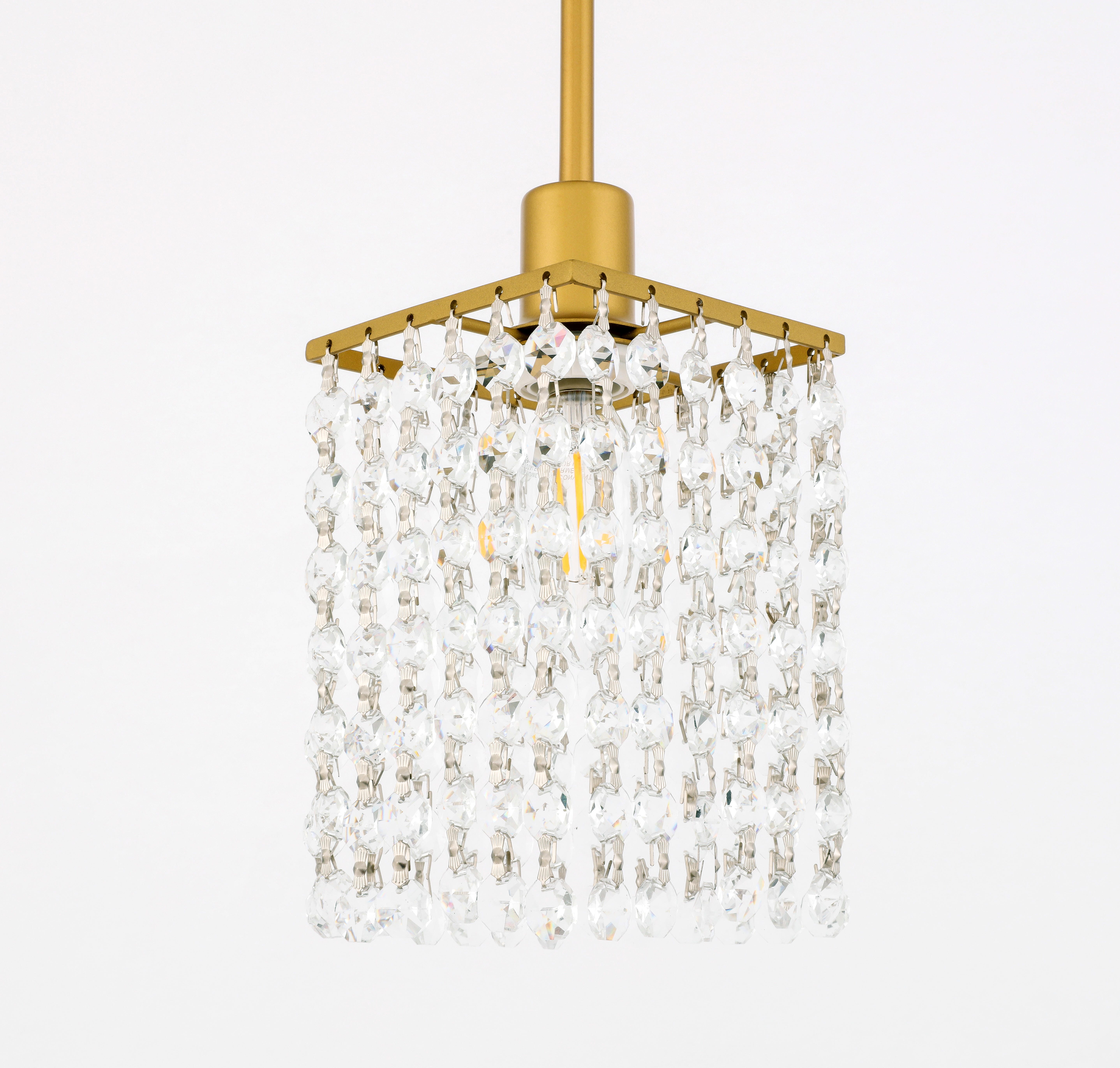 Living District Taylor 1 Light Brass Pendant, , large