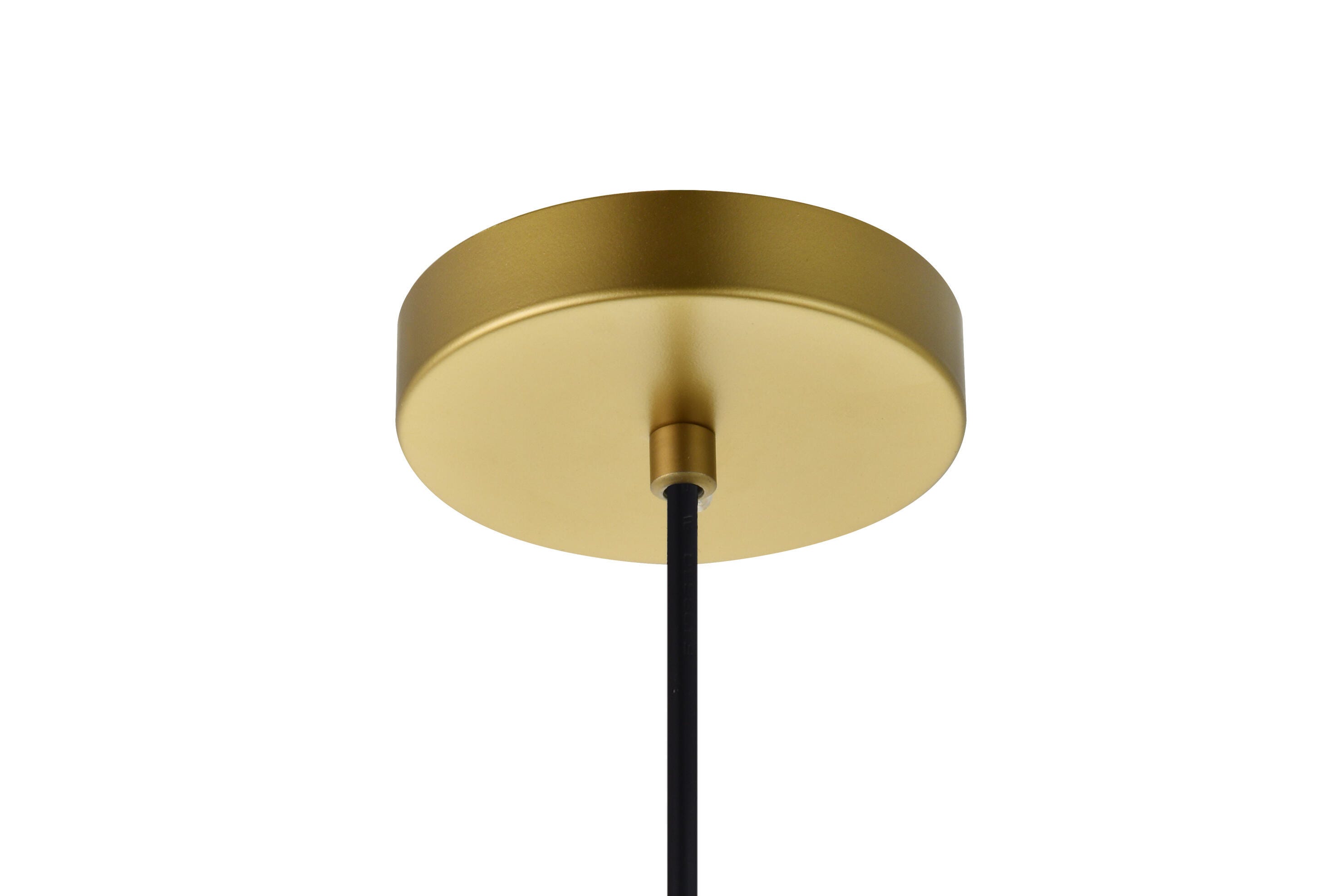 Living District Ronnie 1 Light Brass Pendant, Brass, large